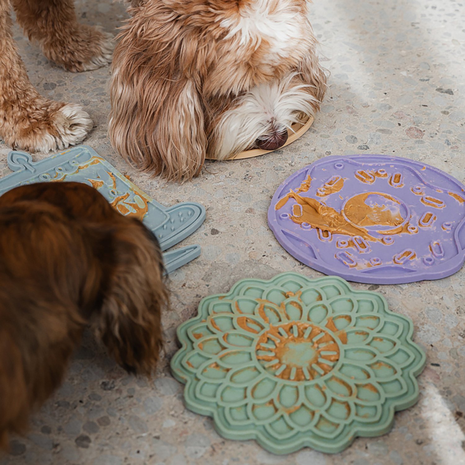 Dexypaws Sage Green Blooming Blossom Enrichment Lick Mat