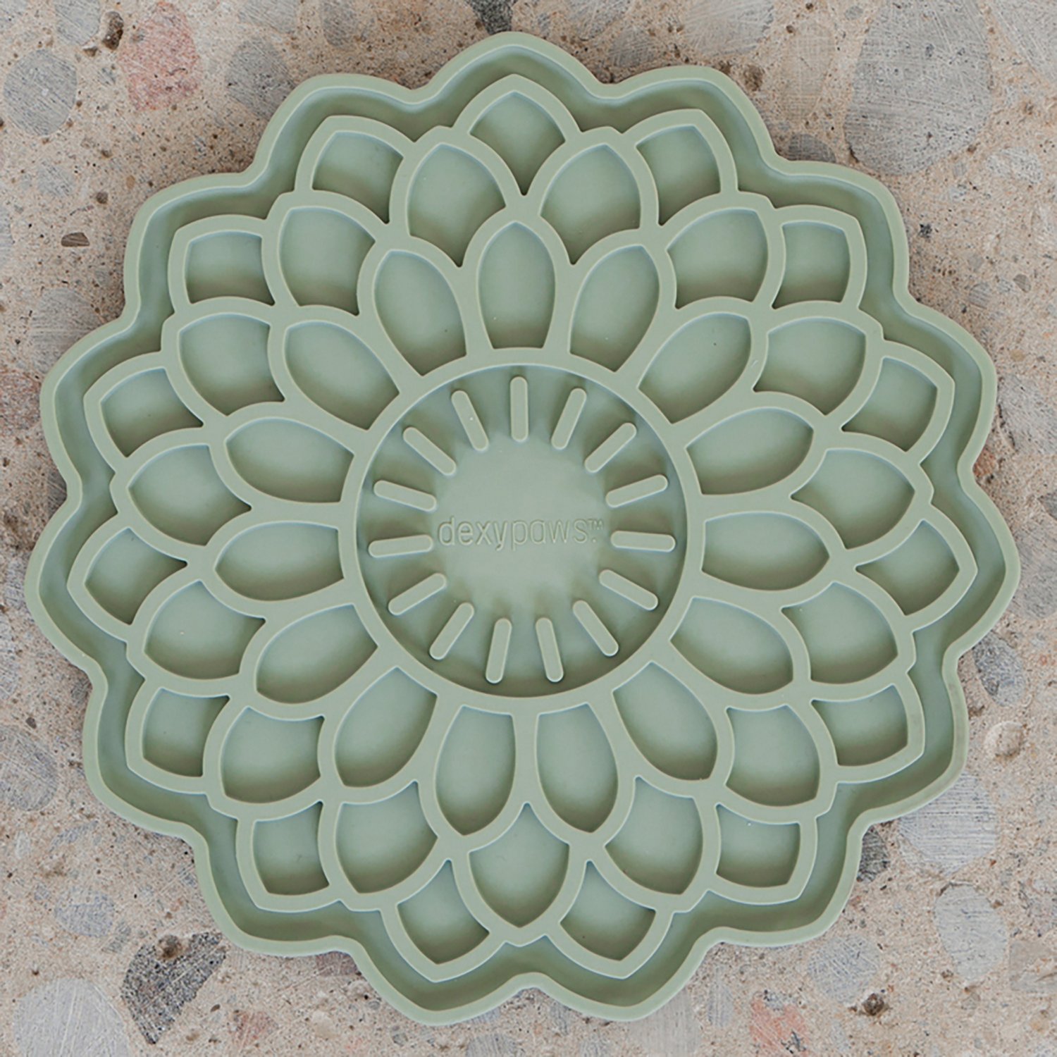 Dexypaws Sage Green Blooming Blossom Enrichment Lick Mat