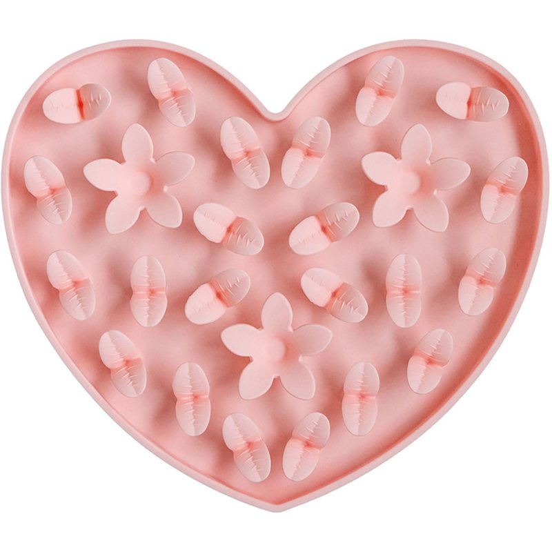 Flat River Group DexyPaws Blush Pink Heart Silicone Snuffle Mat