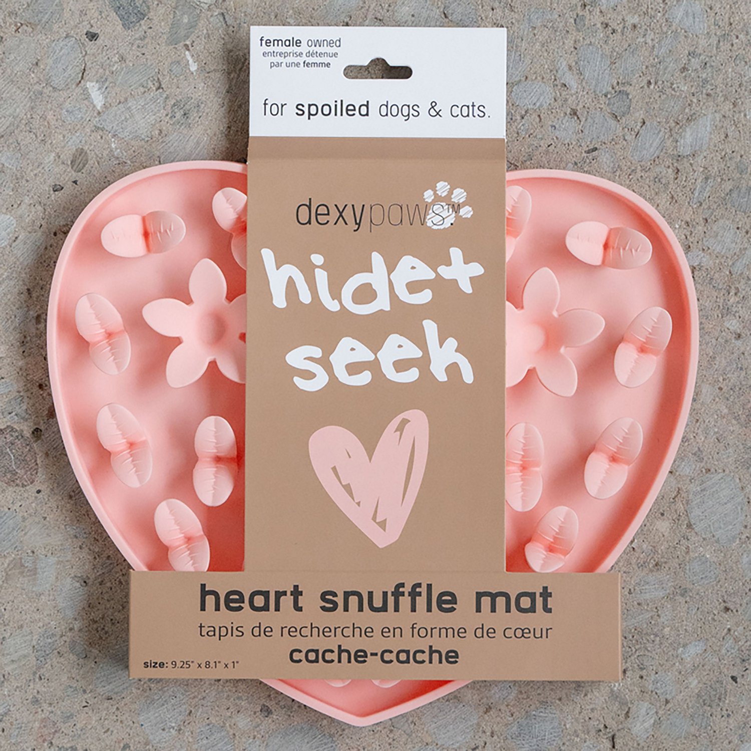 Dexypaws Blush Pink Heart Enrichment Snuffle Mat - view number 2
