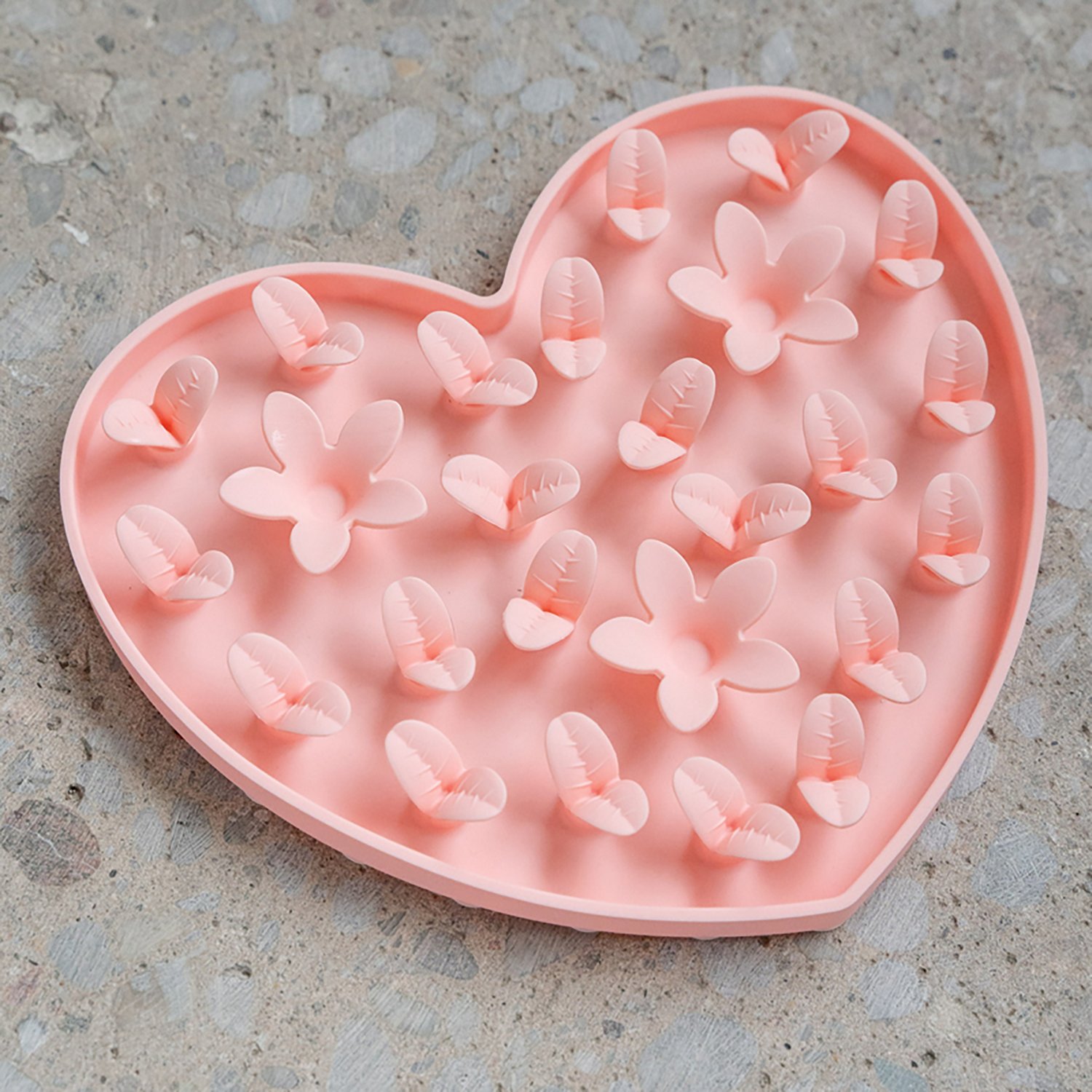 Dexypaws Blush Pink Heart Enrichment Snuffle Mat - view number 5