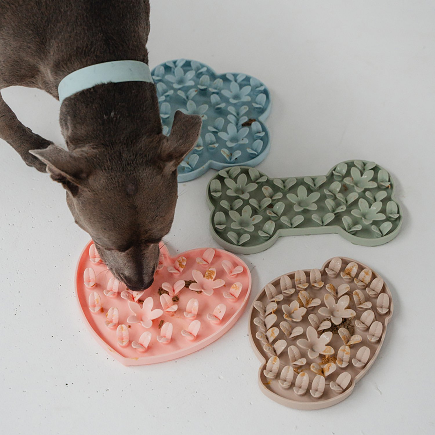 Dexypaws Blush Pink Heart Enrichment Snuffle Mat - view number 7