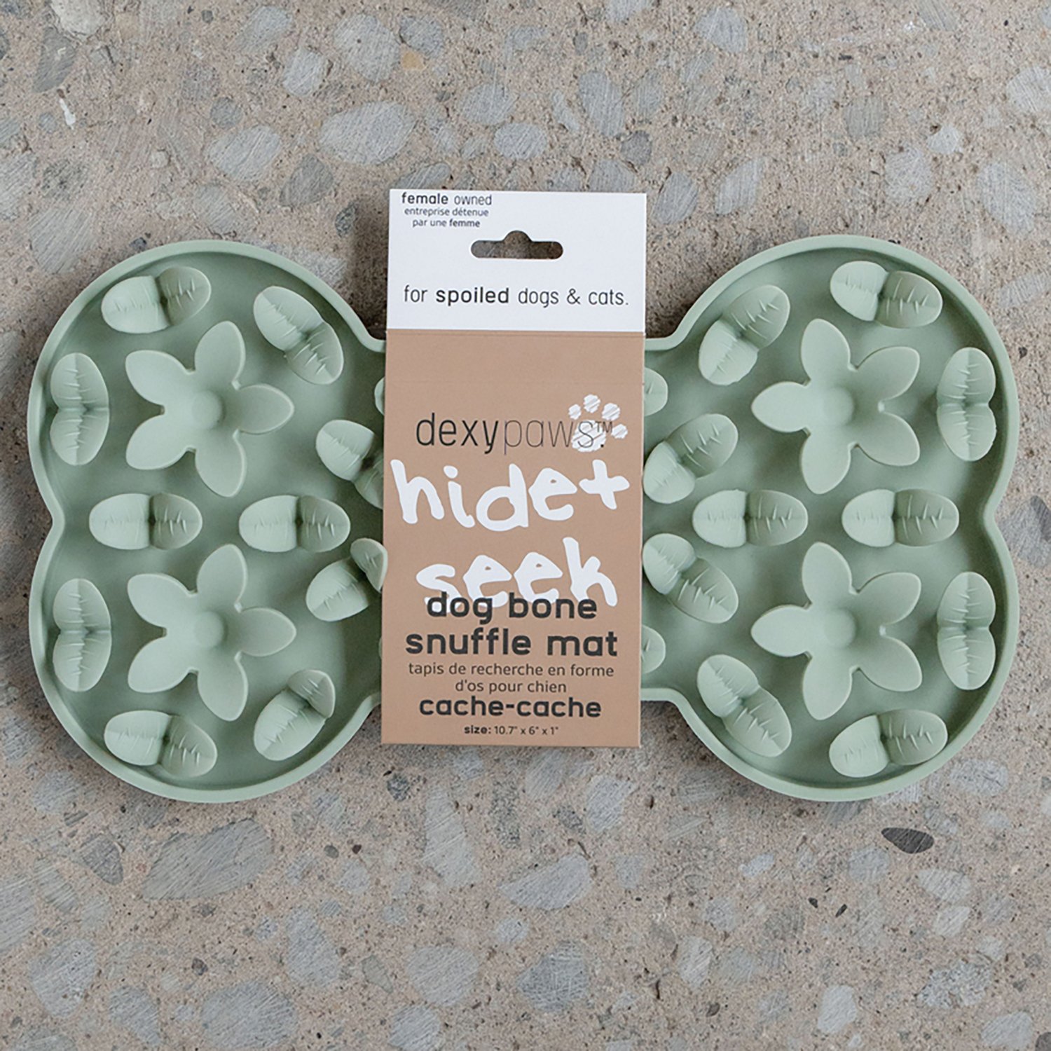 Dexypaws Sage Green Bone Enrichment Snuffle Mat - view number 2