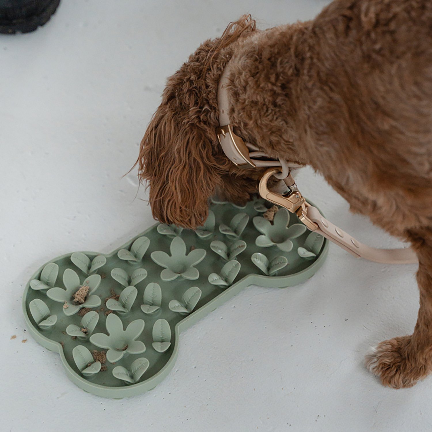 Dexypaws Sage Green Bone Enrichment Snuffle Mat - view number 3