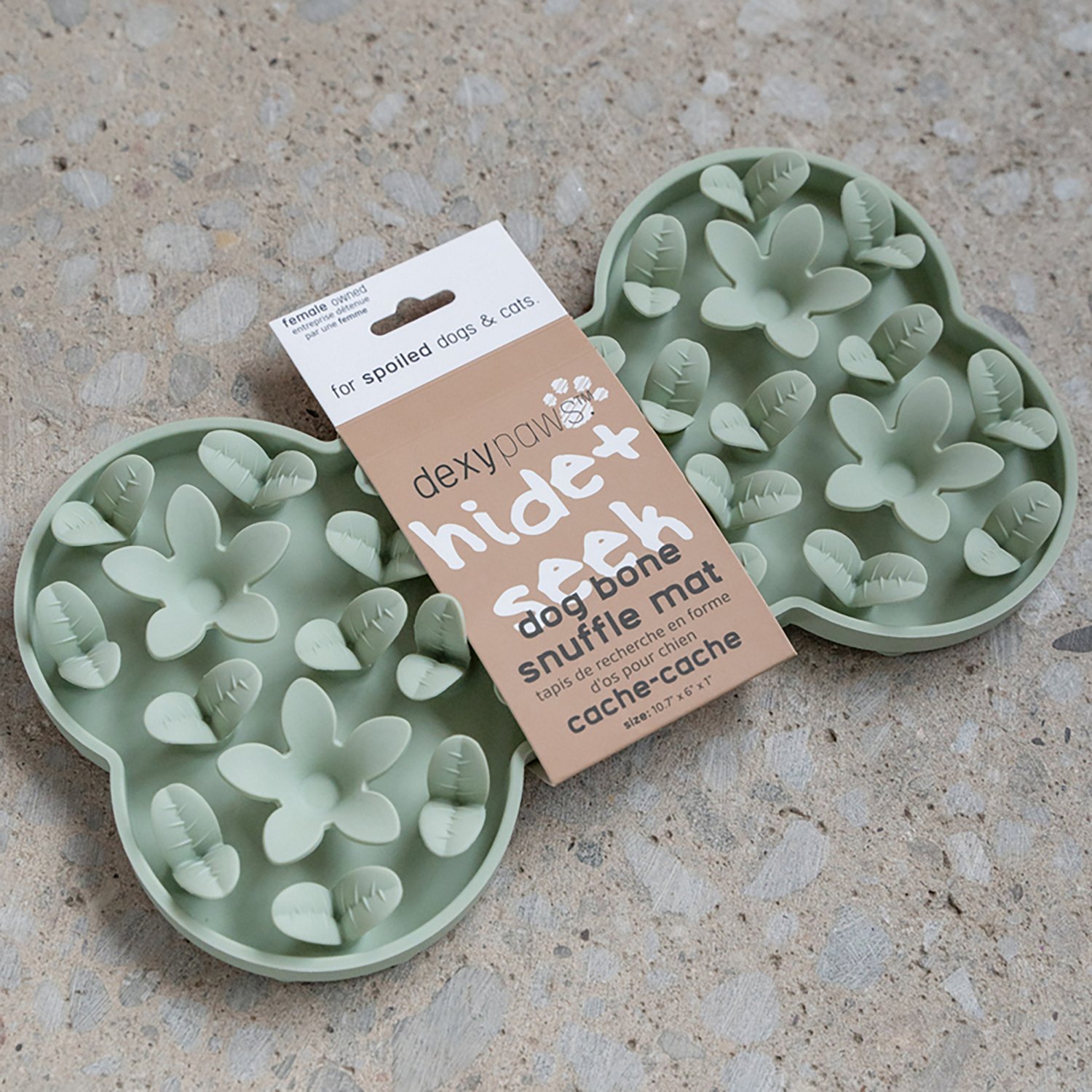 Dexypaws Sage Green Bone Enrichment Snuffle Mat - view number 6