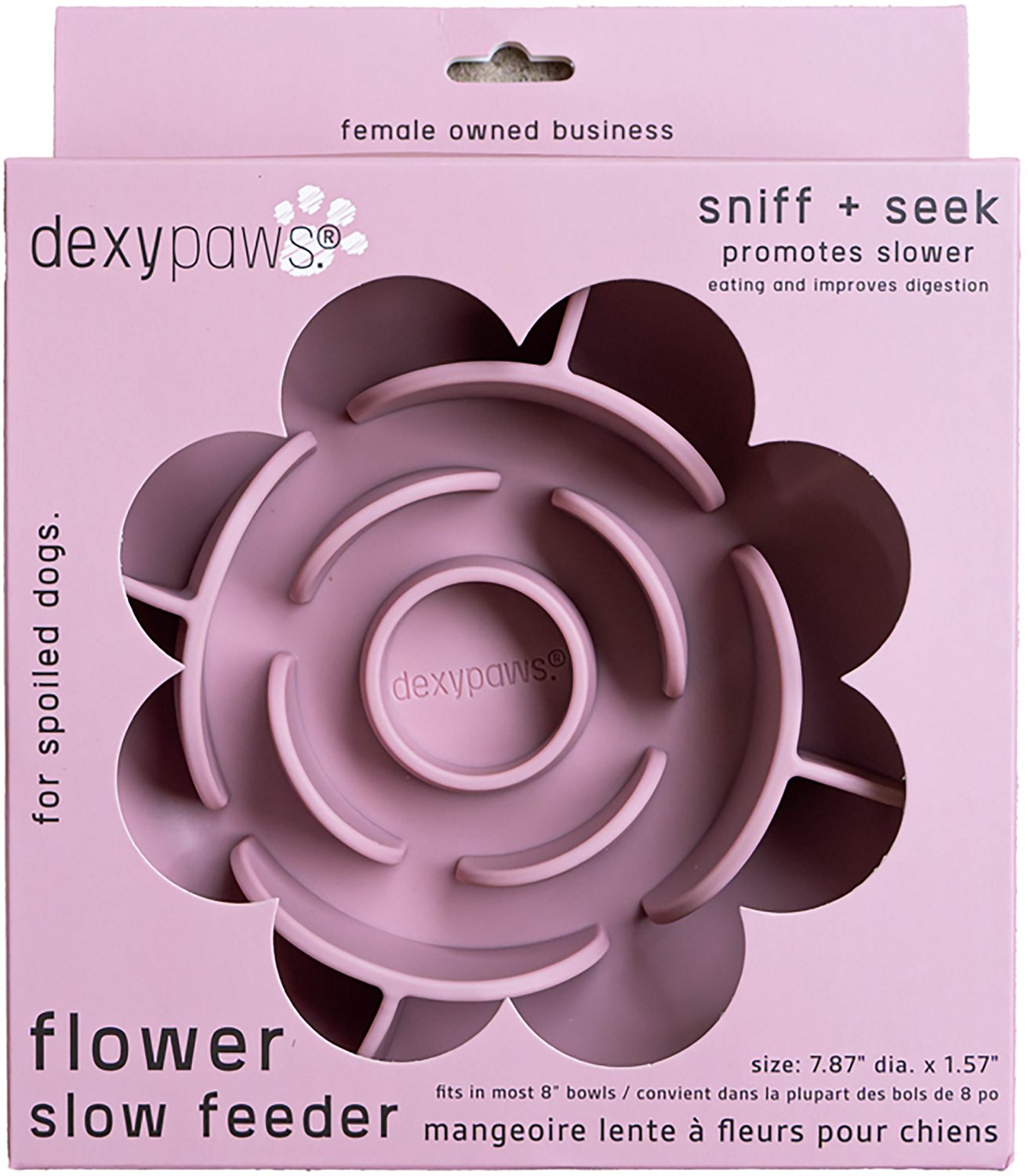Dexypaws Blush Pink Flower Slow Feeder