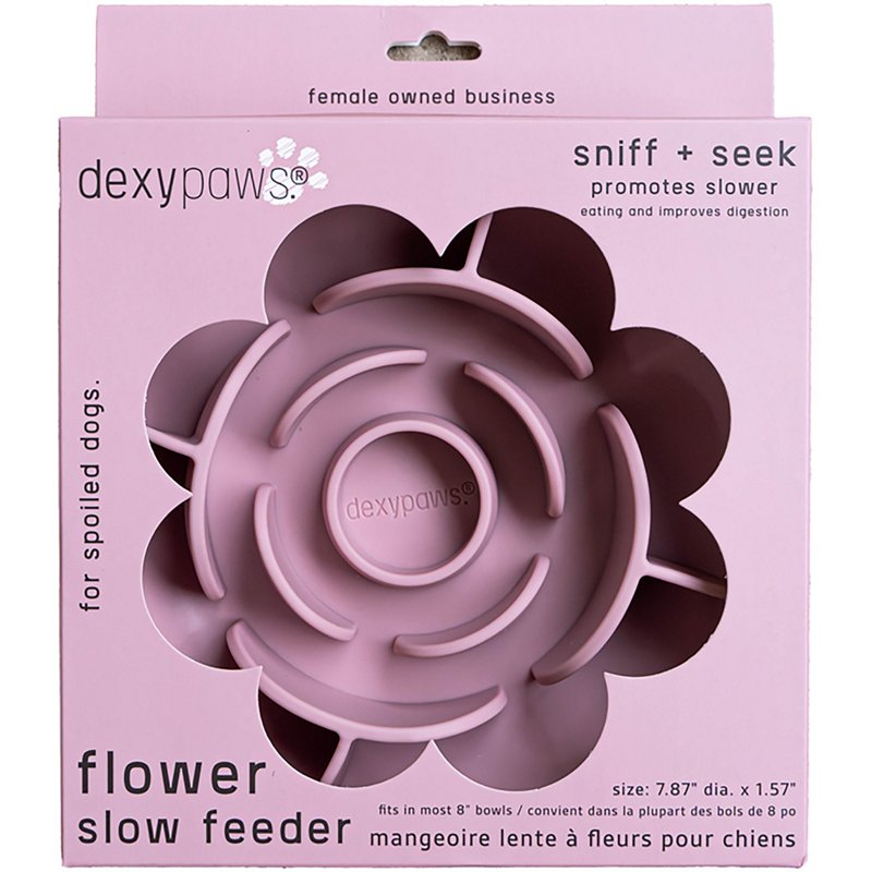 Dexypaws Blush Pink Flower Slow Feeder
