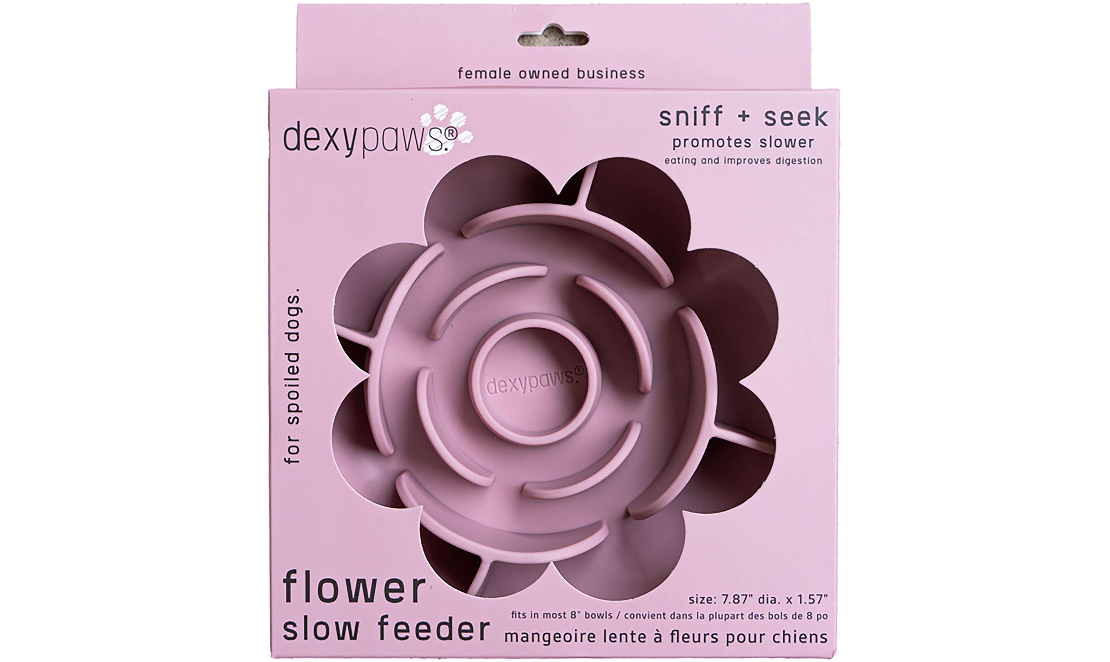 Dexypaws Blush Pink Flower Slow Feeder