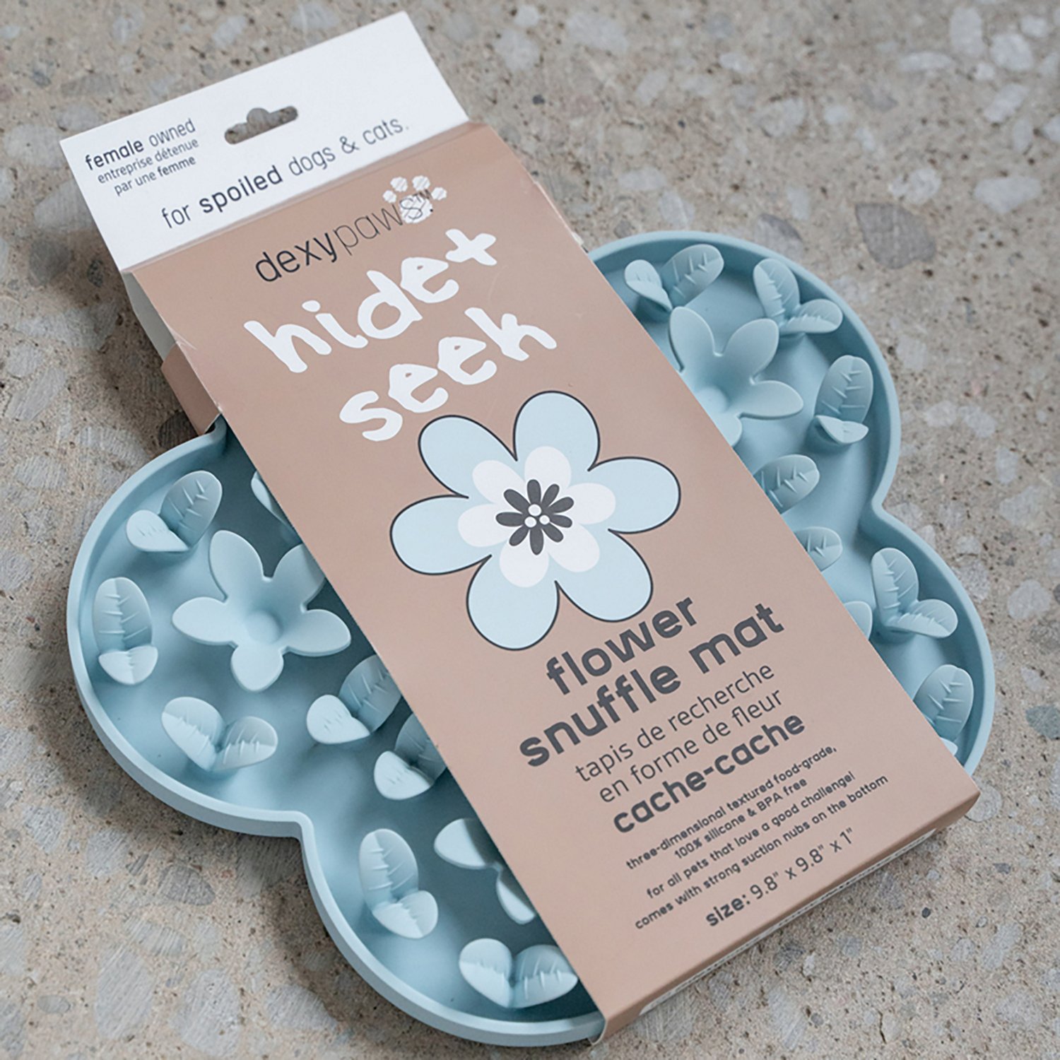 Dexypaws Sky Blue Flower Enrichment Snuffle Mat - view number 2