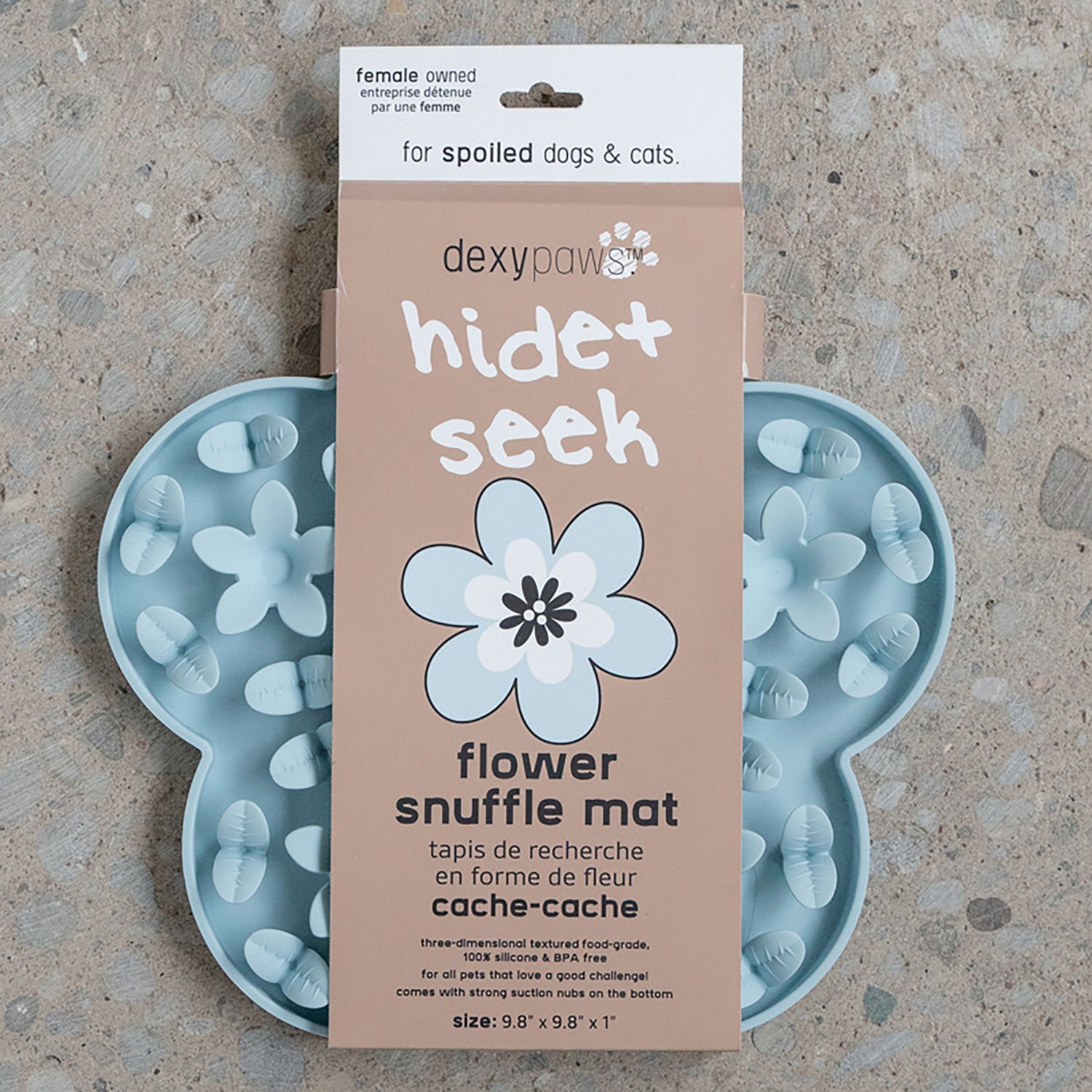 Dexypaws Sky Blue Flower Enrichment Snuffle Mat - view number 6
