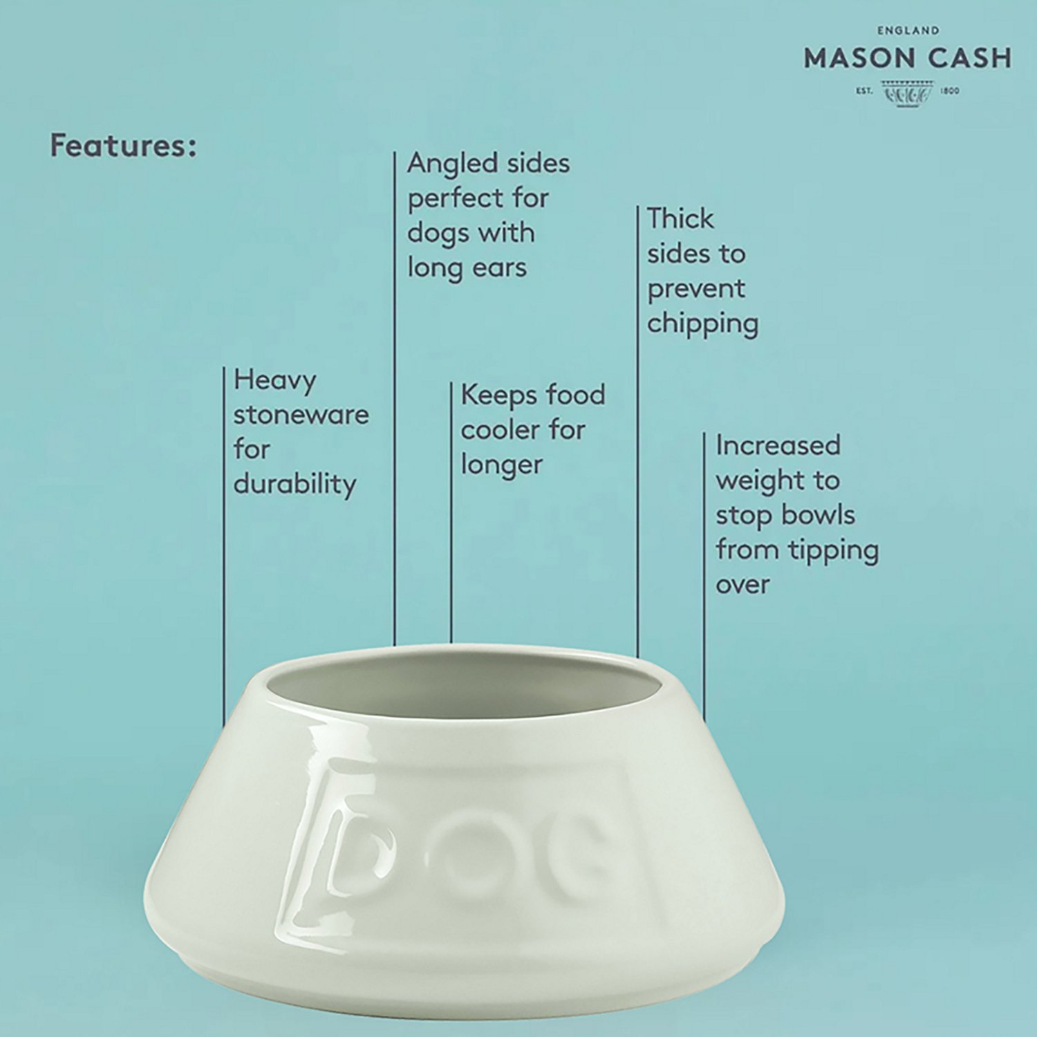 Mason Cash Non-Tip Dog Bowl - view number 3