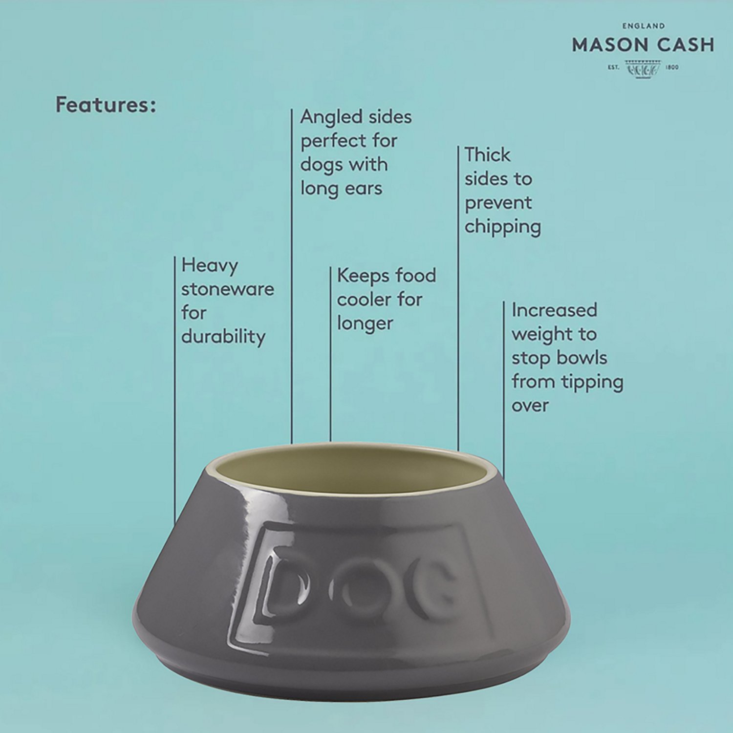 Mason Cash Non-Tip Dog Bowl - view number 3