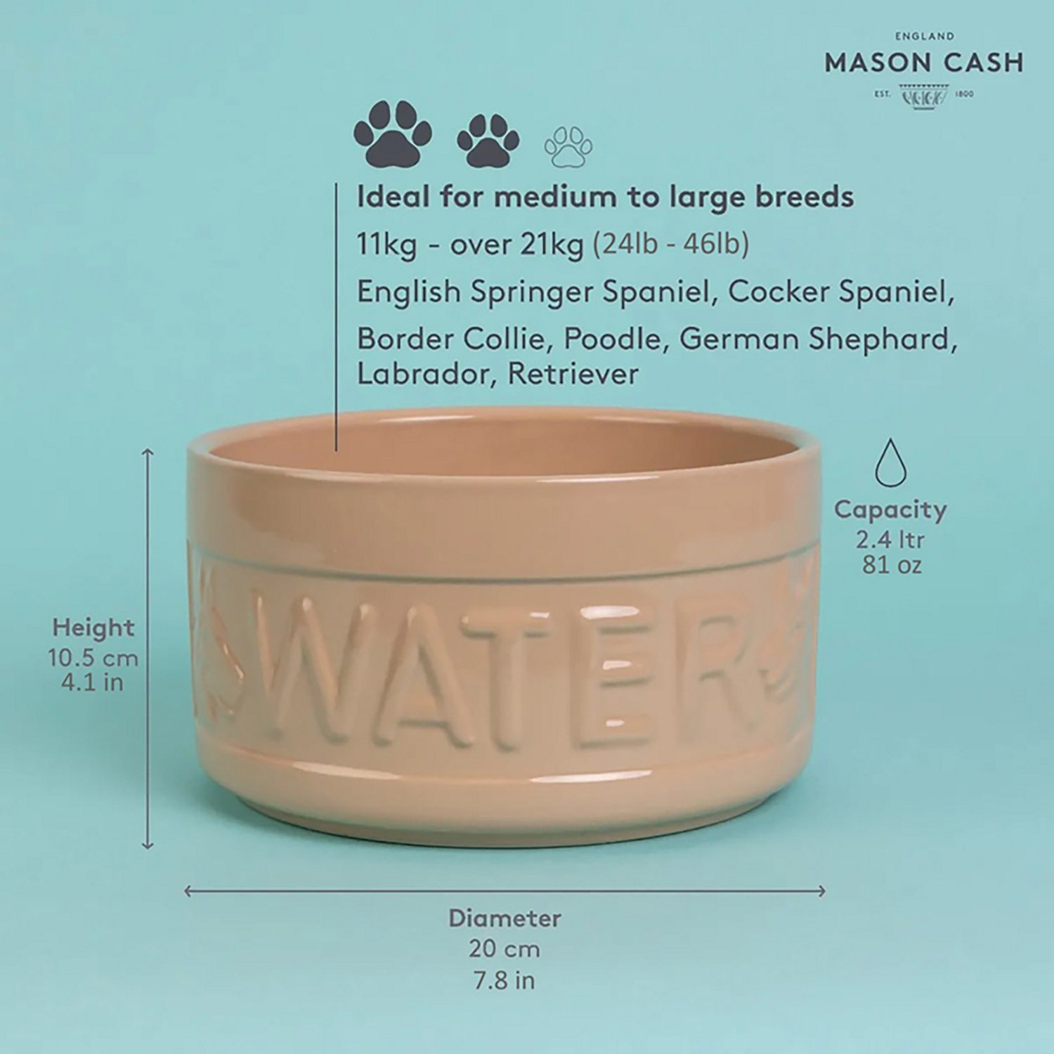 Mason Cash Cane Dog Bowl - view number 4