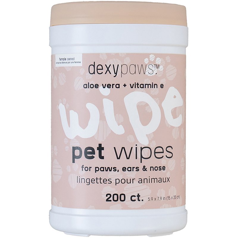 Flat River Group DexyPaws Pet Cleansing Wipes Canister 200ct