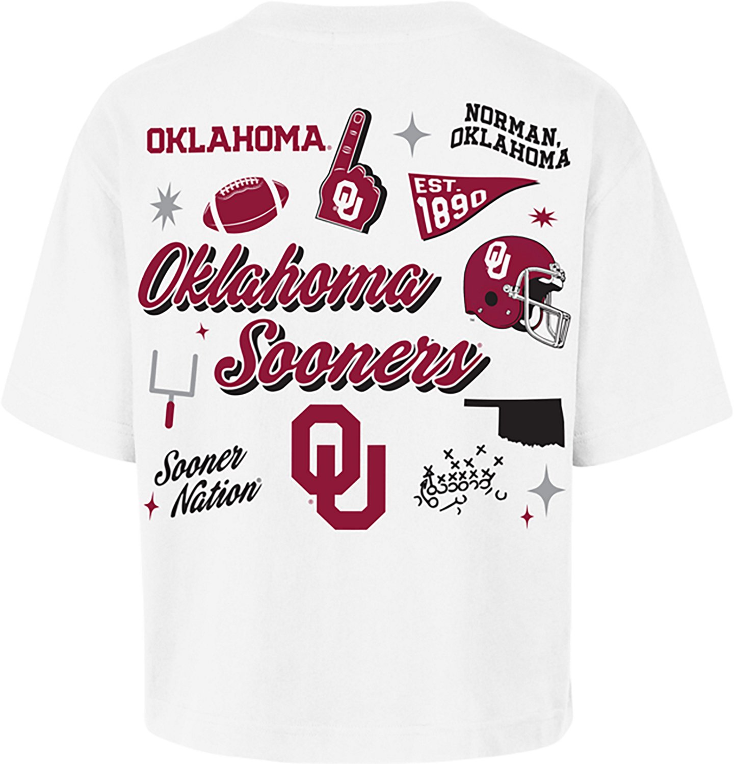 '47 Women's Oklahoma Sooners Collage Script Reed City Short Sleeve T-shirt - view number 2