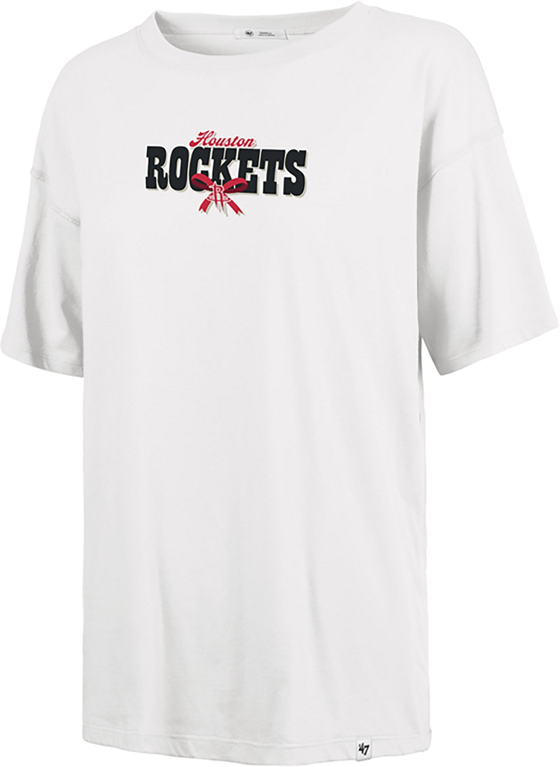 '47 Women's Houston Rockets Bow and Banners Backer Sadie Short Sleeve T-shirt