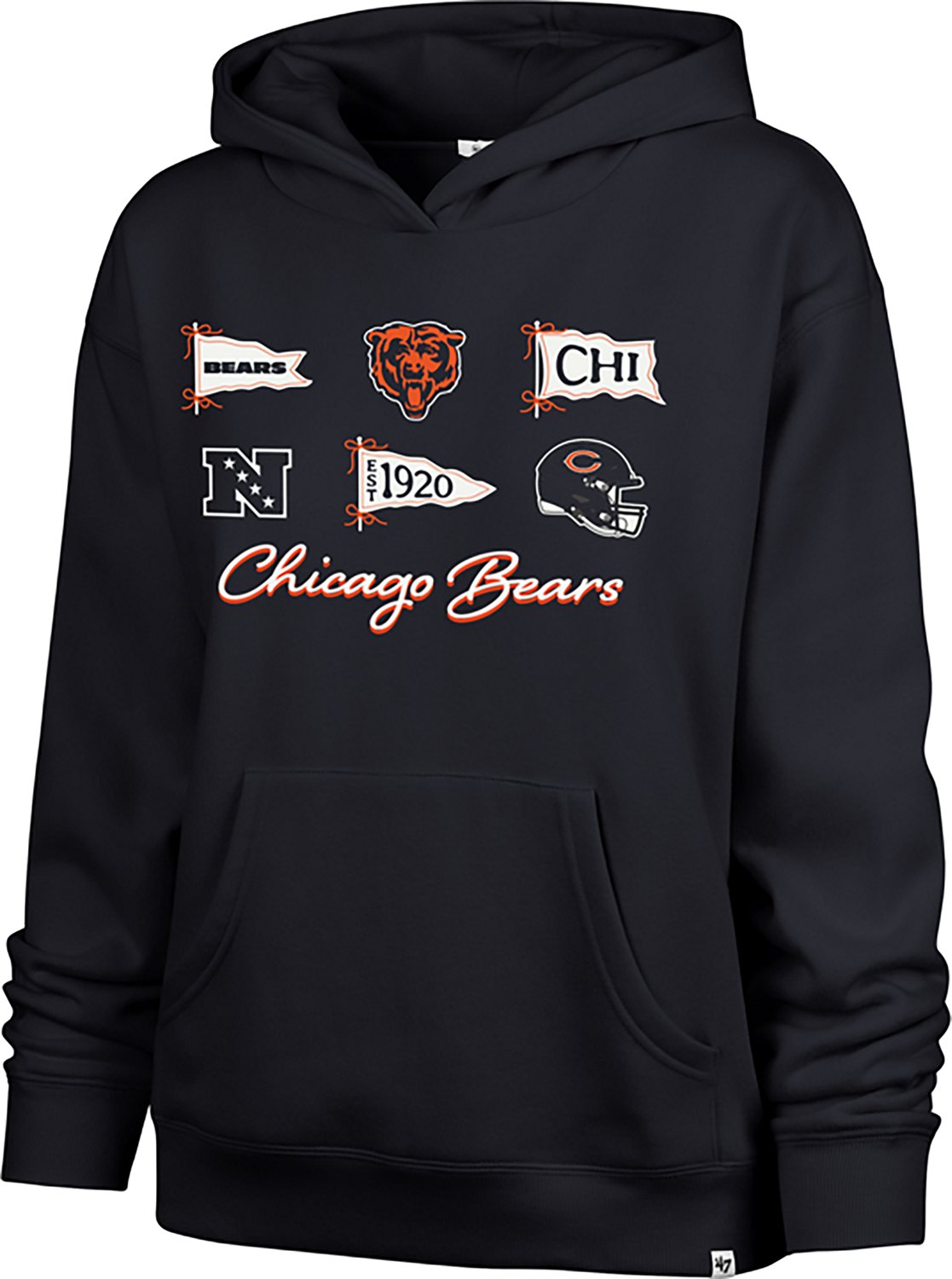 '47 Women's Chicago Bears Bow and Banners Naomi Hoodie