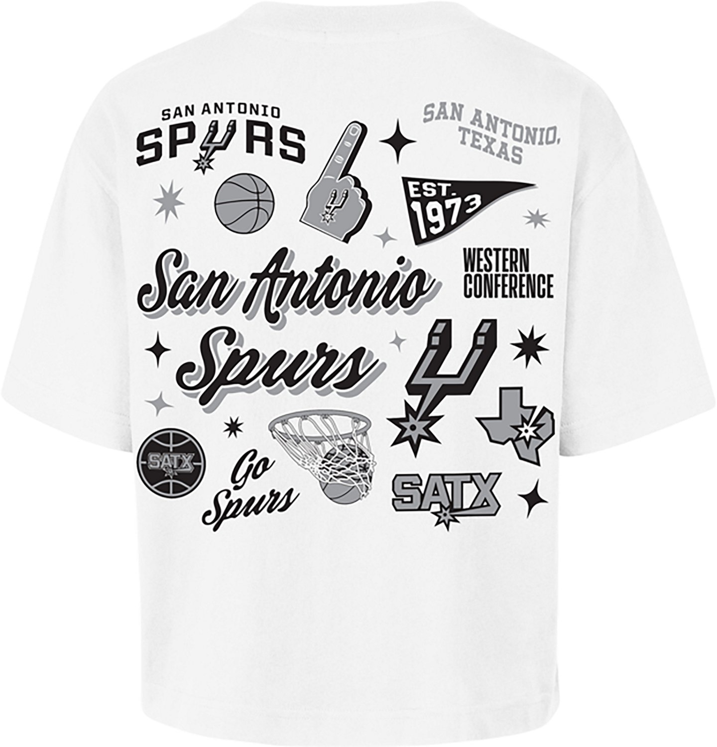 '47 Women's San Antonio Spurs Collage Script Reed City Short Sleeve T-shirt - view number 2