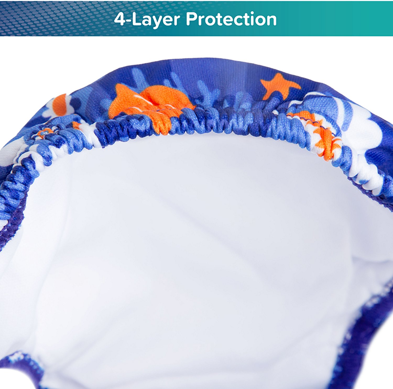 Aqua Leisure Boys’ Blue Turtles SplashGuard Reusable Swim Diaper  - view number 3