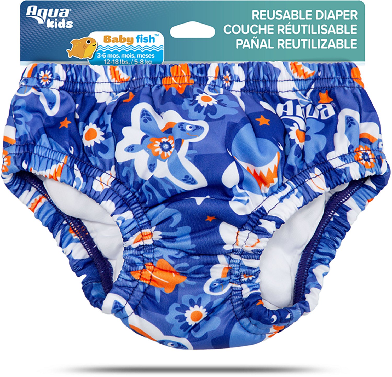 Aqua Leisure Boys’ Blue Turtles SplashGuard Reusable Swim Diaper  - view number 6