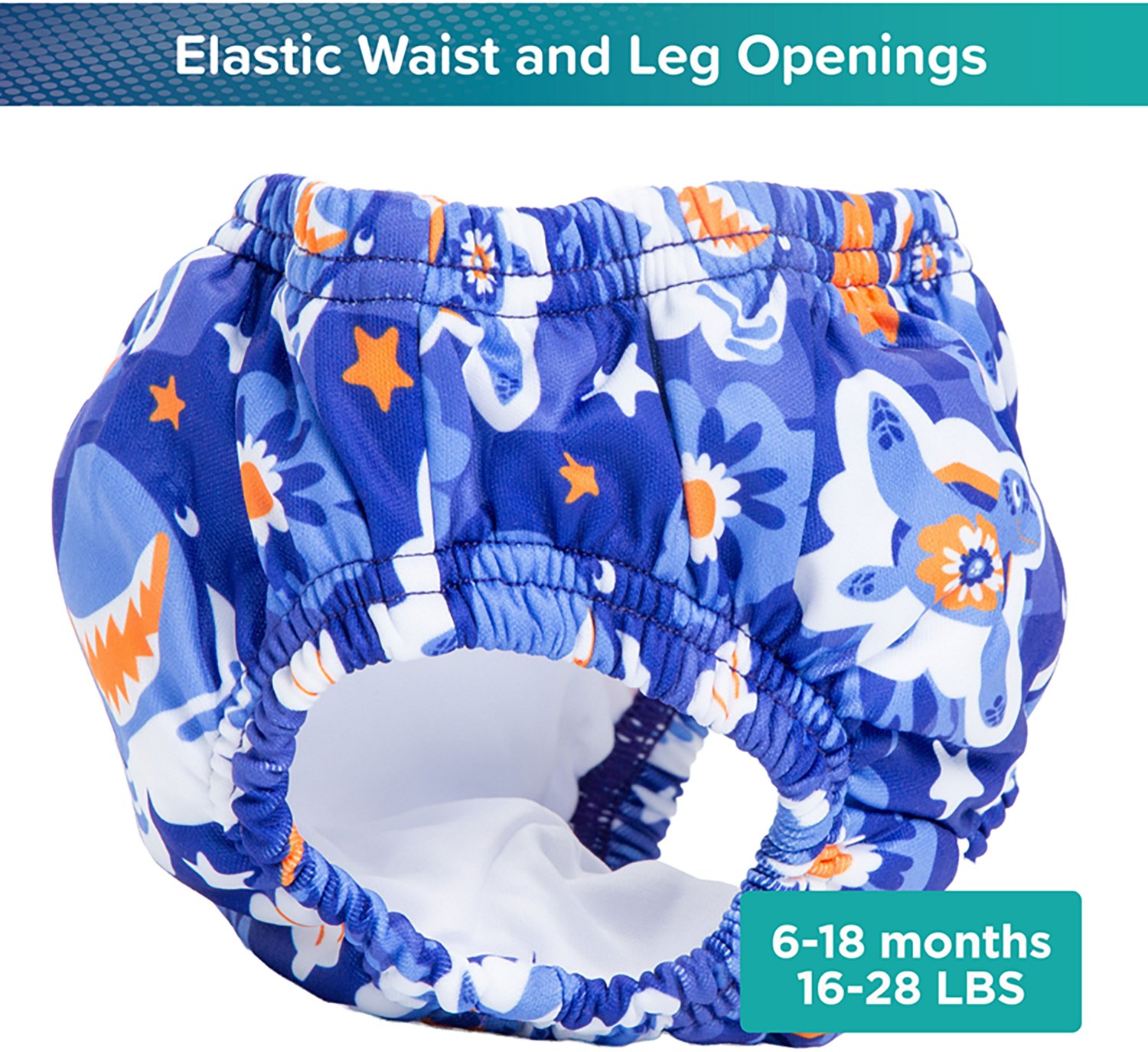Aqua Leisure Boys’ Blue Turtles SplashGuard Reusable Swim Diaper  - view number 7