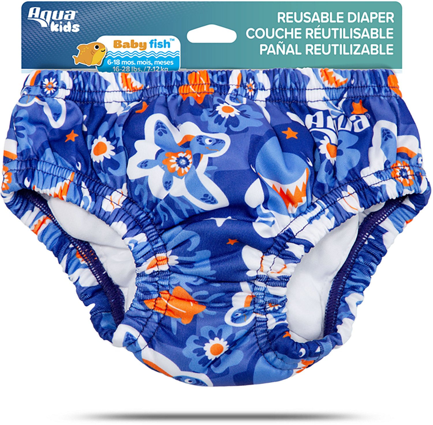 Aqua Leisure Boys’ Blue Turtles SplashGuard Reusable Swim Diaper  - view number 8