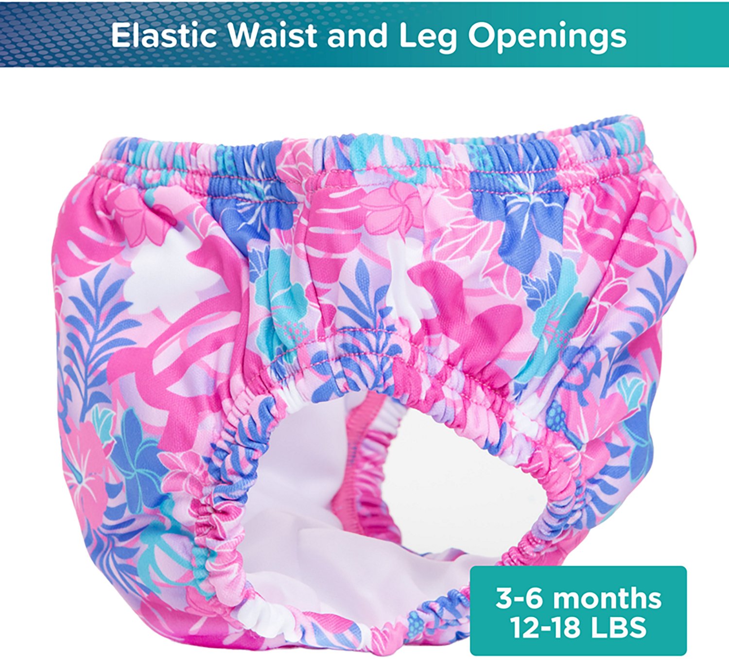 Aqua Leisure Girls’ Pink Turtles SplashGuard Reusable Swim Diaper