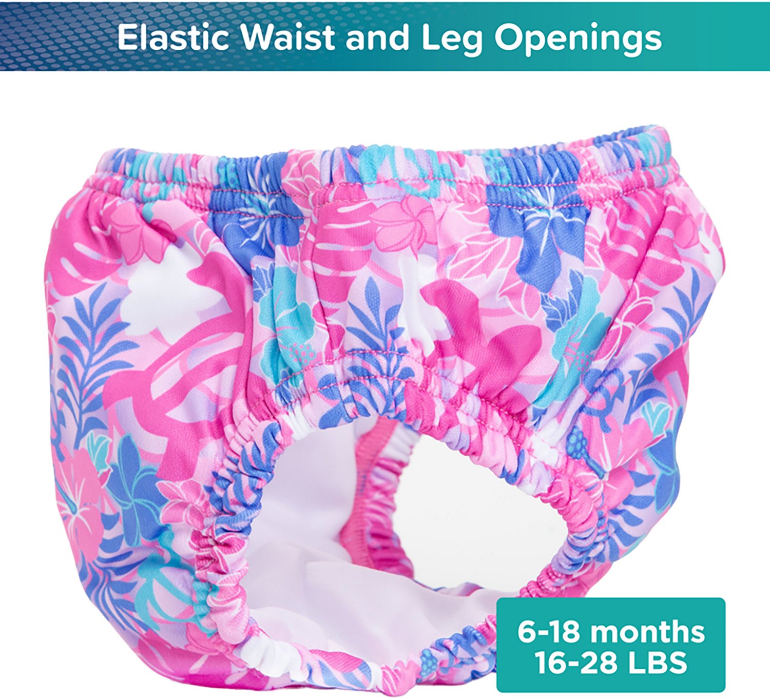 Aqua Leisure Girls’ Pink Turtles SplashGuard Reusable Swim Diaper  - view number 7