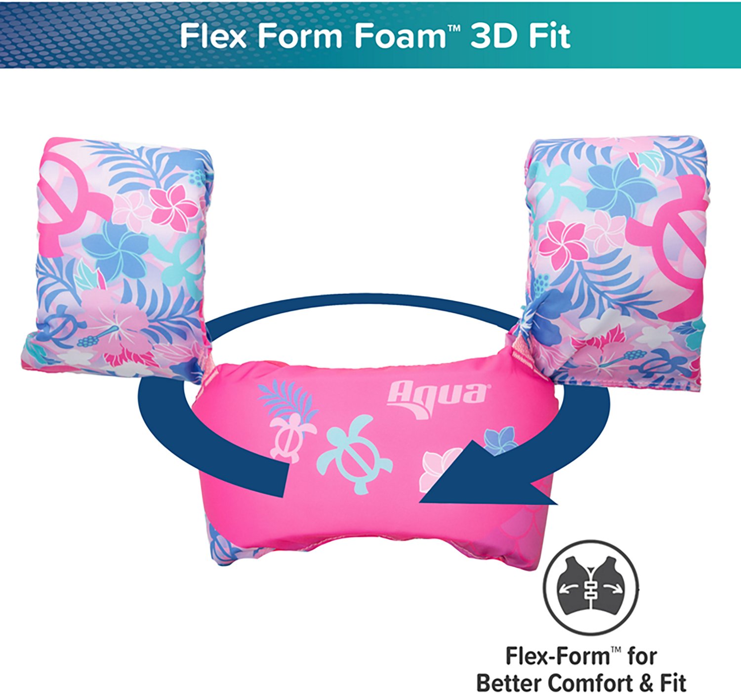 Aqua Leisure Girls’ Pink Turtles Tadpole USCG Swimmer - view number 4