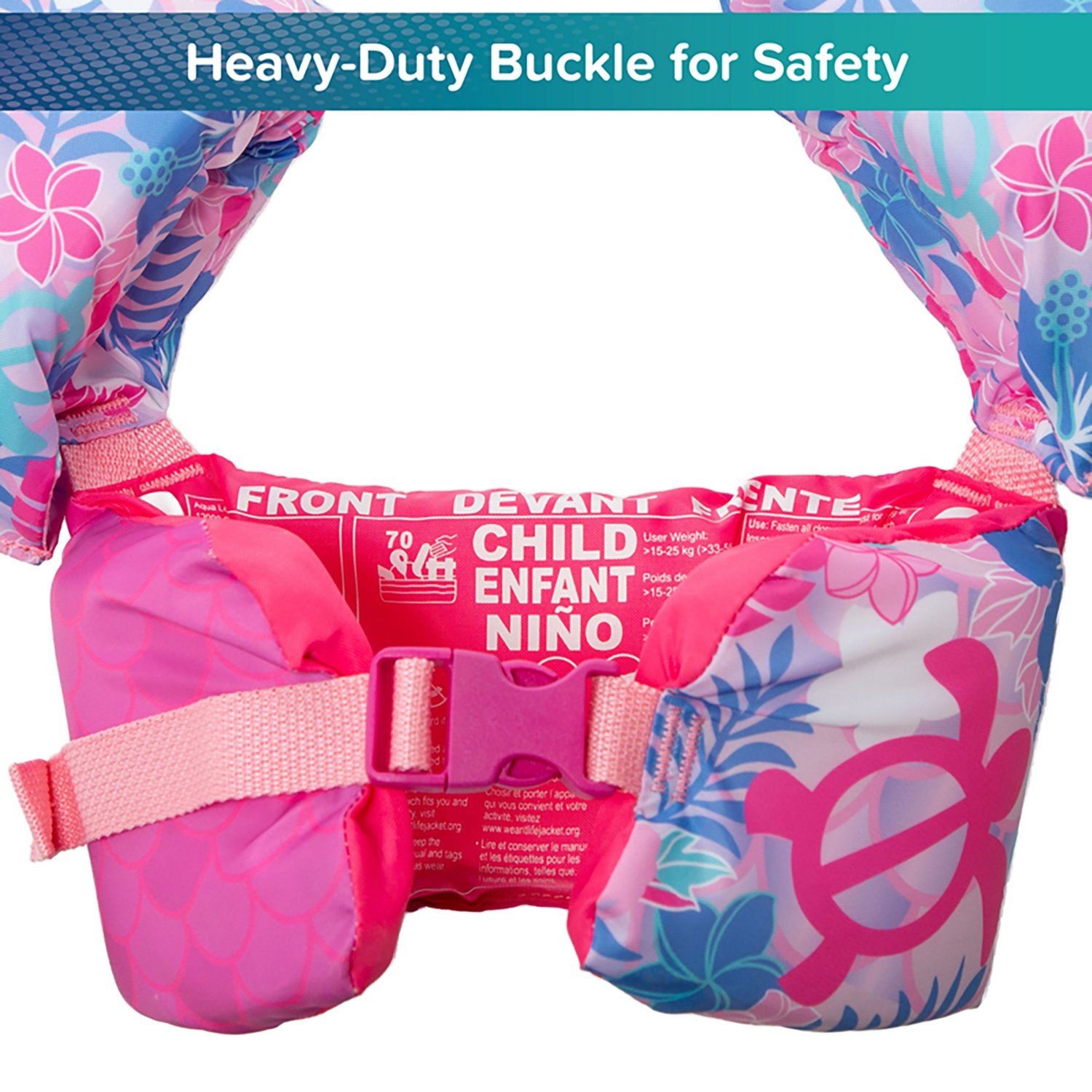 Aqua Leisure Girls’ Pink Turtles Tadpole USCG Swimmer - view number 6