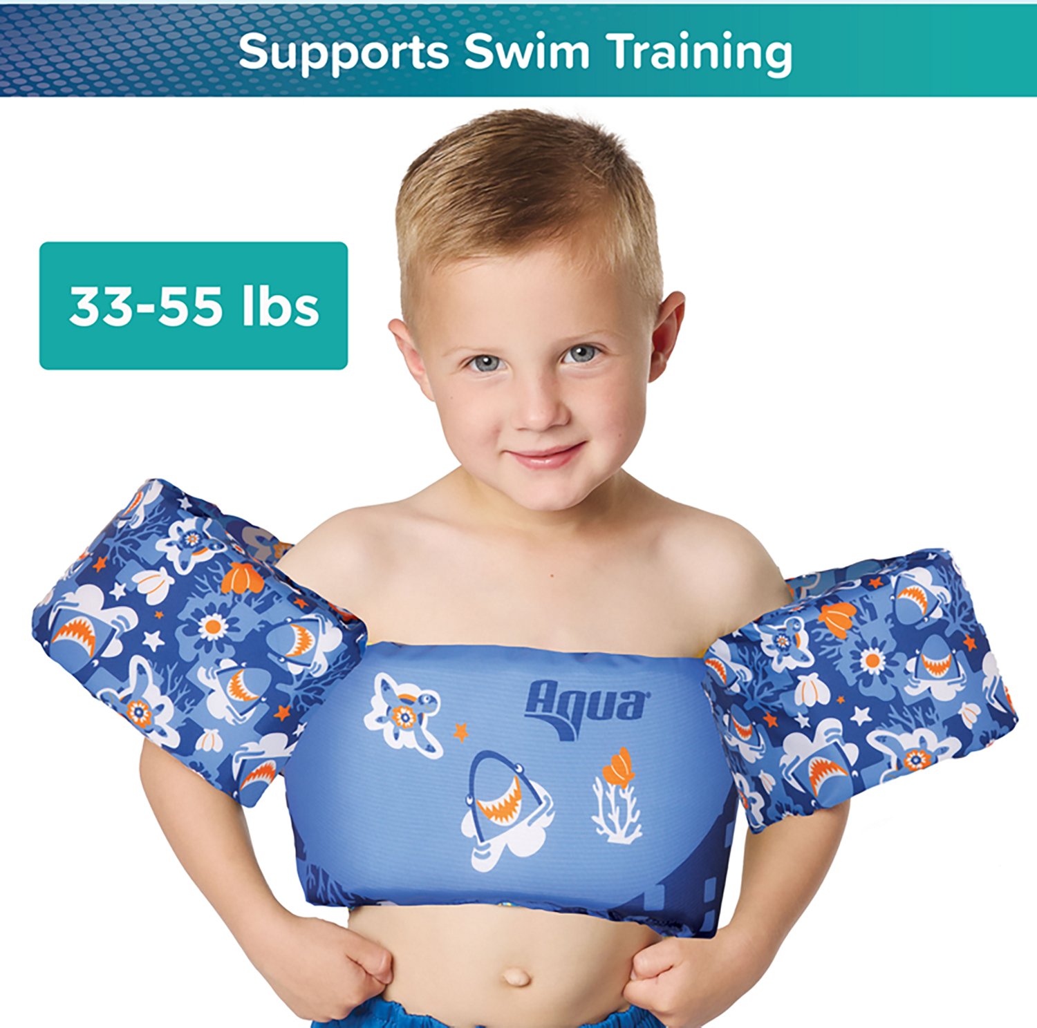 Aqua Leisure Boys’ Blue Turtles Tadpole USCG Swimmer - view number 3