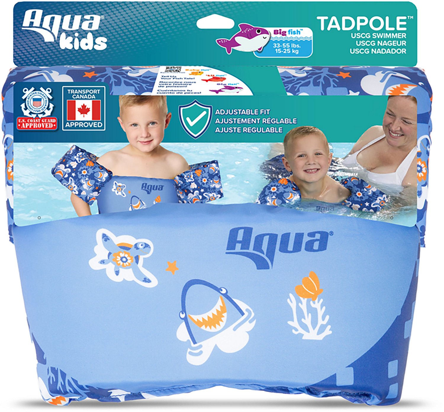 Aqua Leisure Boys’ Blue Turtles Tadpole USCG Swimmer - view number 7