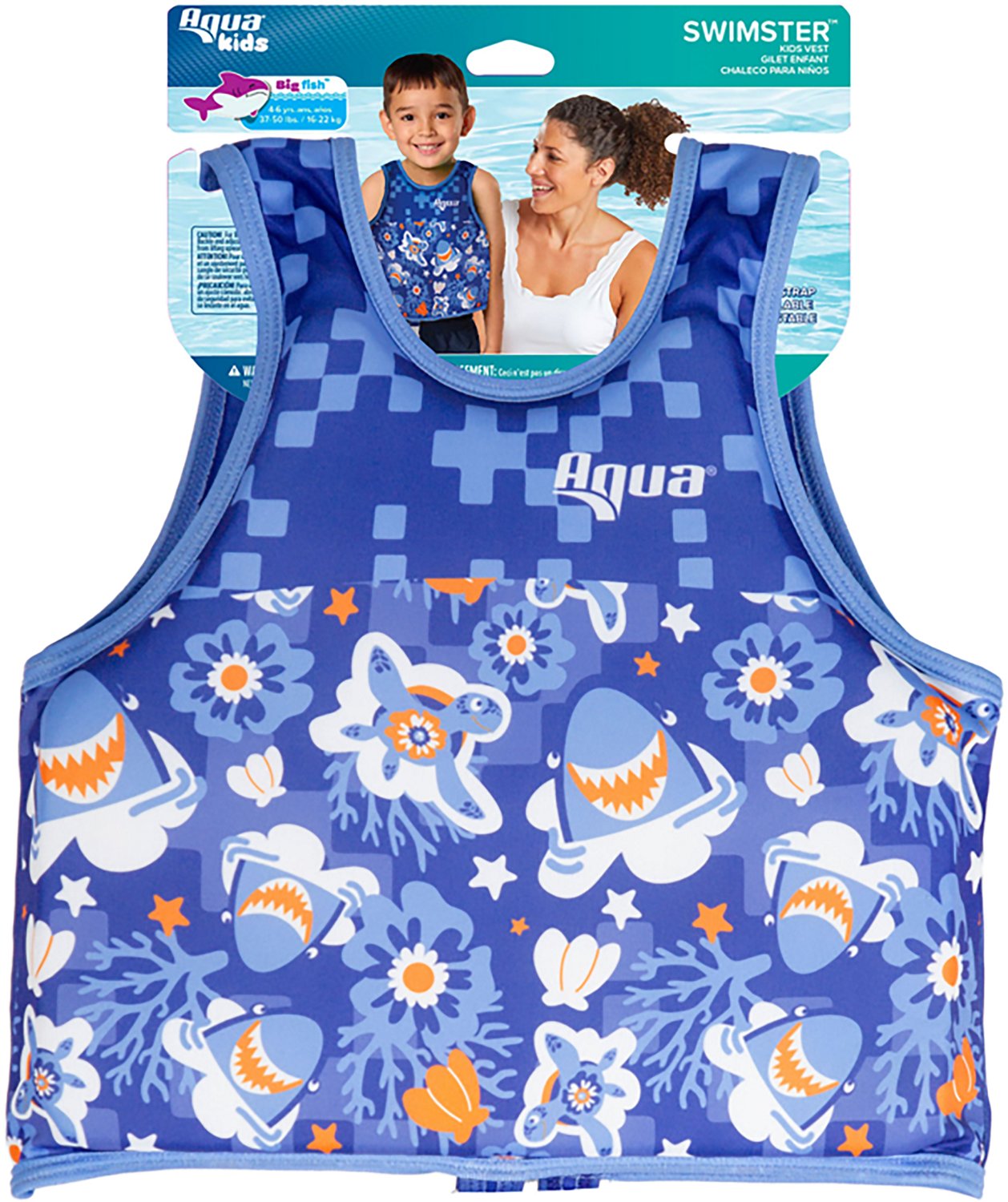 Aqua Leisure Boys’ Blue Turtles SwimSchool Swim Trainer Vest - view number 6
