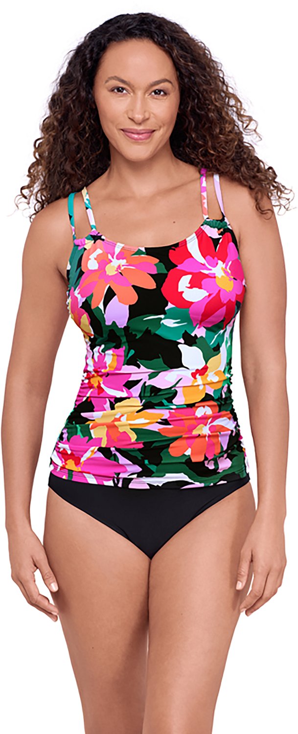 American Beach Women's Sunny Delight Tunnel Scoop Tankini