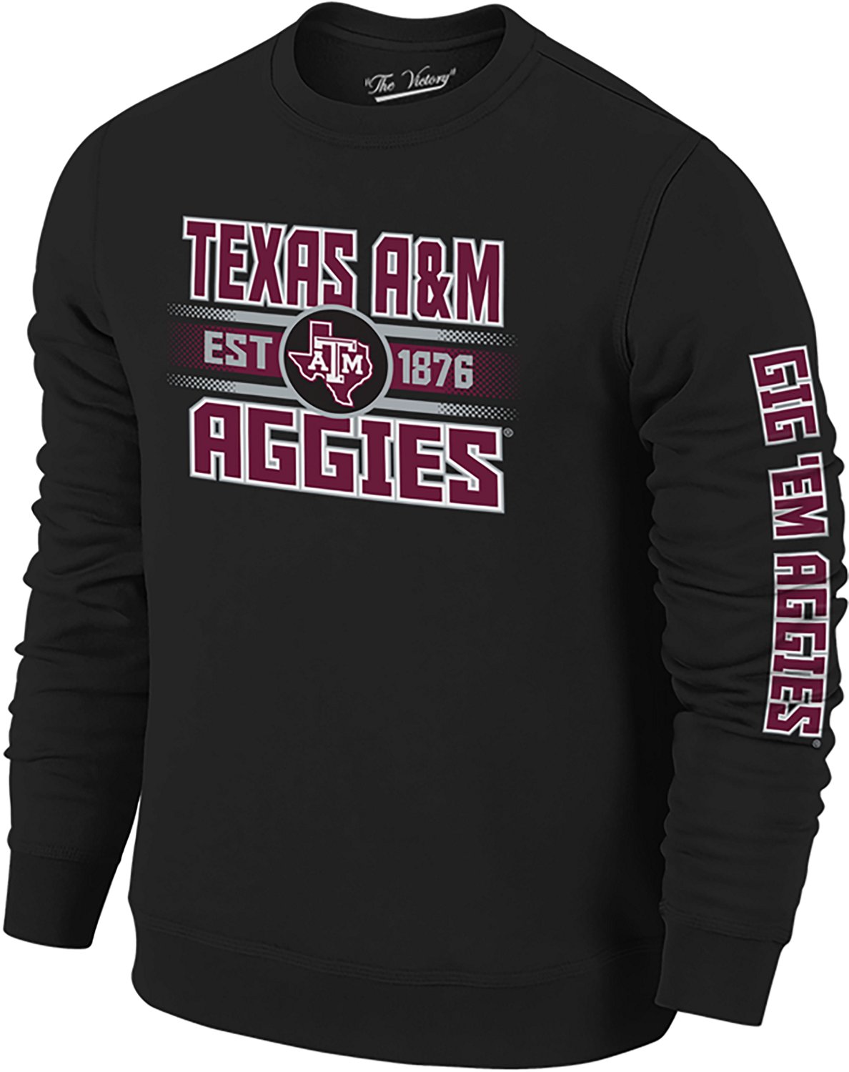 The Victory Men’s Texas A&M University School Bar Est 2-Hit Crew Sweatshirt
