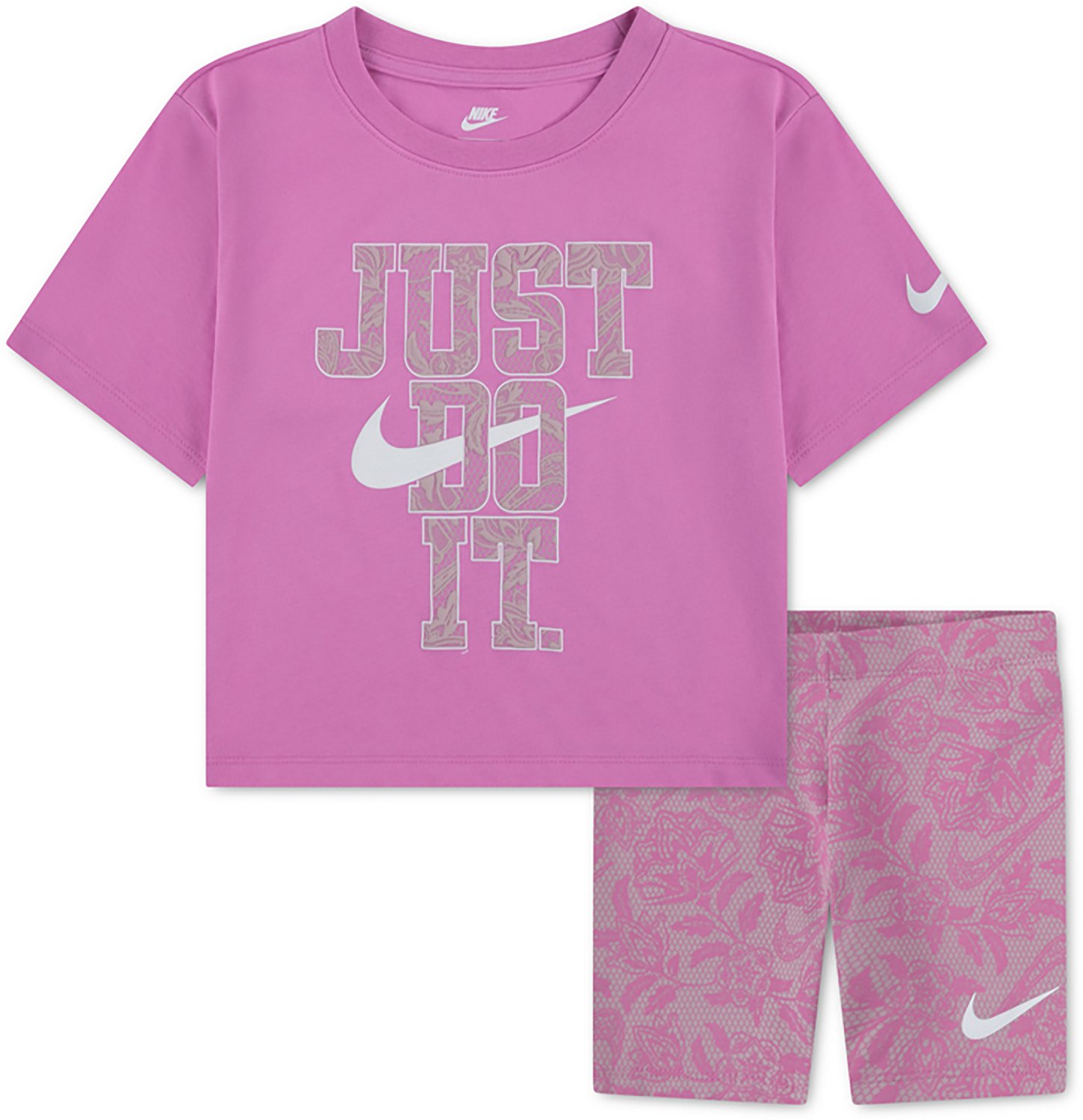 Nike Girls' 4-6X Lace It Up Shorts and T-shirt Set