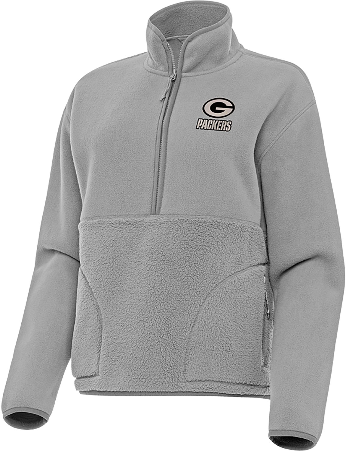 Antigua Women's Green Bay Packers Figure 1/2-Zip Pullover Top