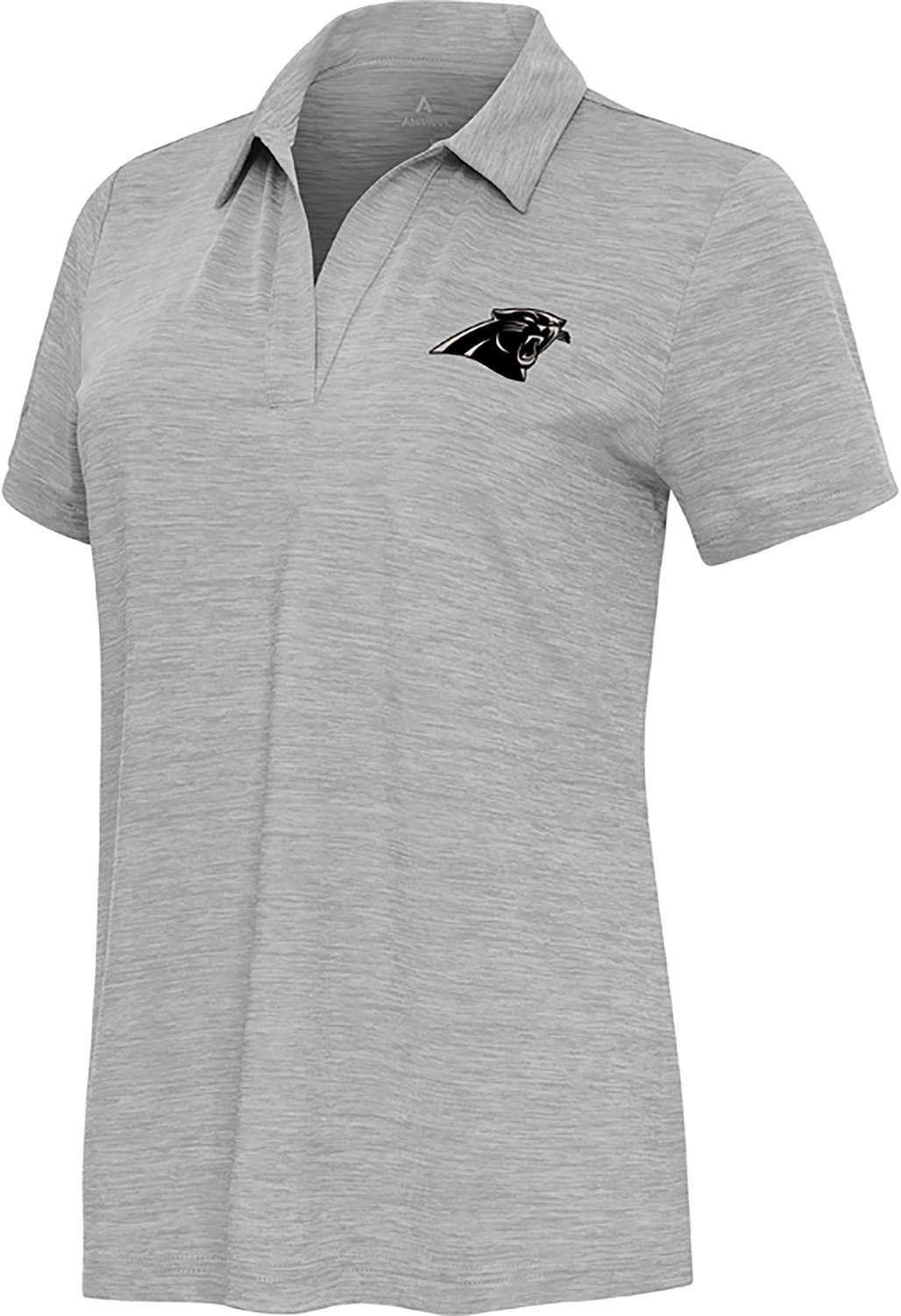 Antigua Women's Carolina Panthers Layout V-neck Polo Shirt