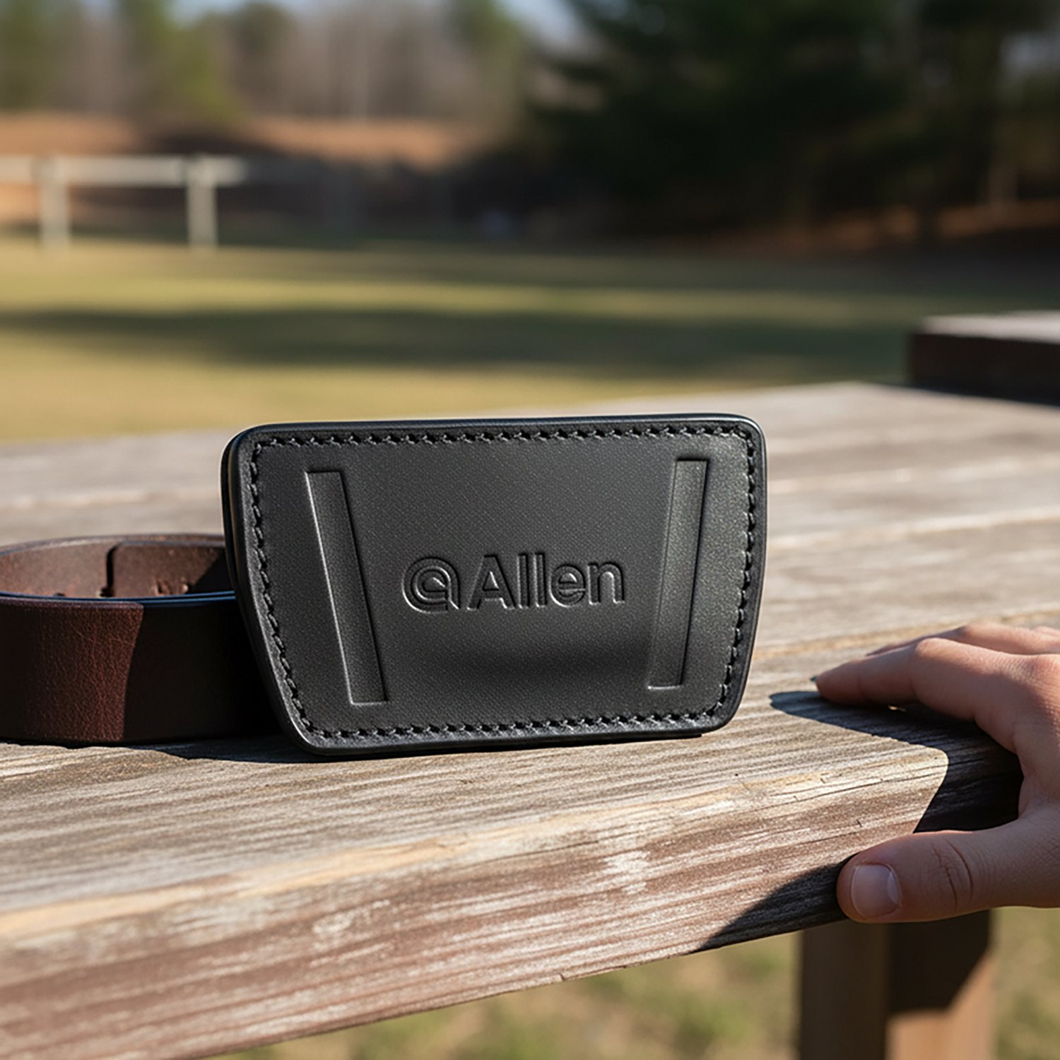 Allen Company Medium Leather Belt Slide Holster - view number 2