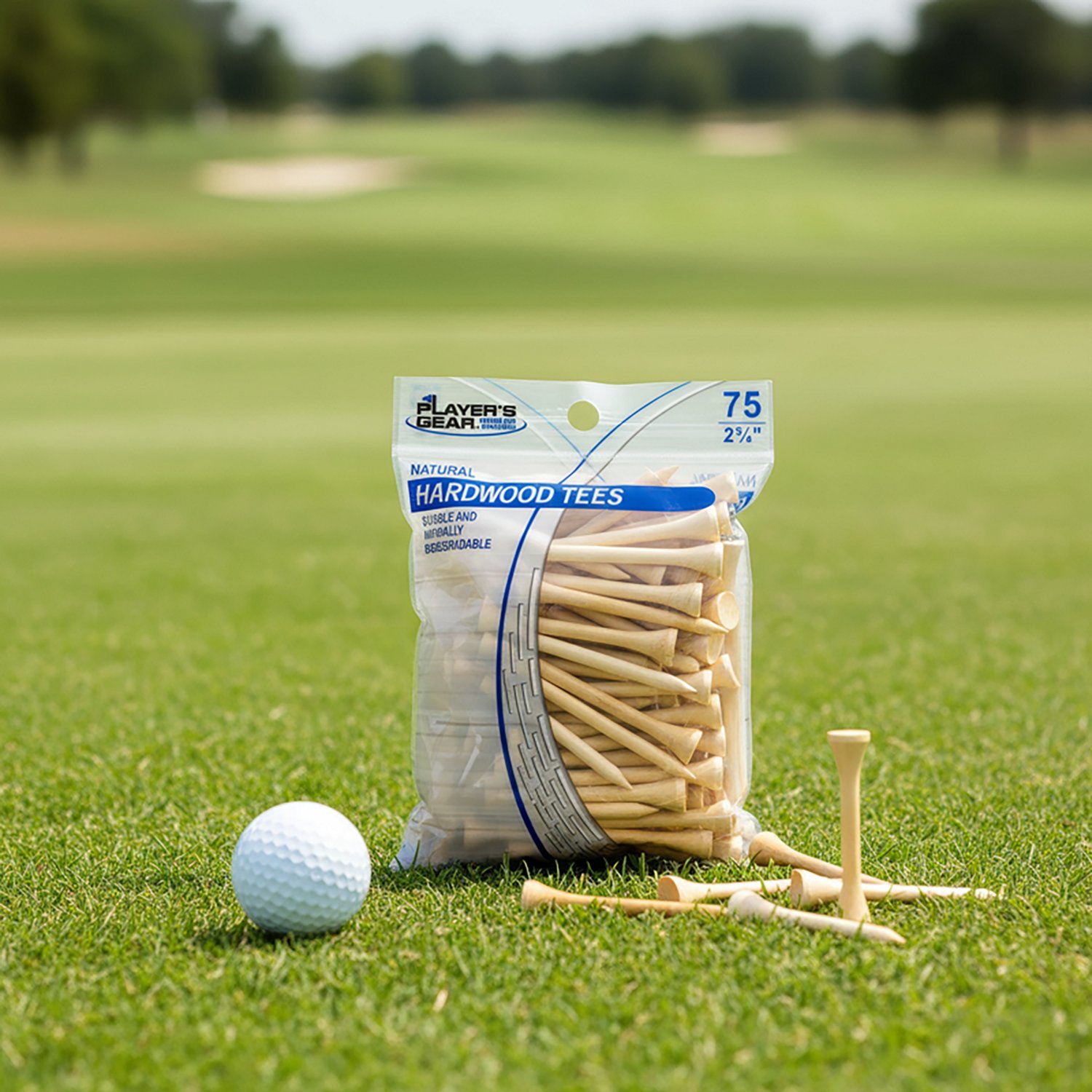 Players Gear 2-3/4 in Natural Hardwood Tees 75-Pack                                                                              - view number 2