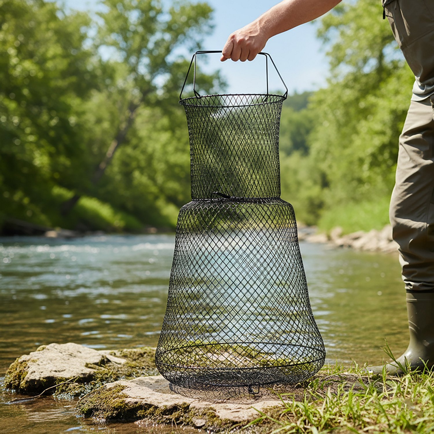 H2OX Collapsible 19 inch X 30 inch Wire Fish Basket - view number 2