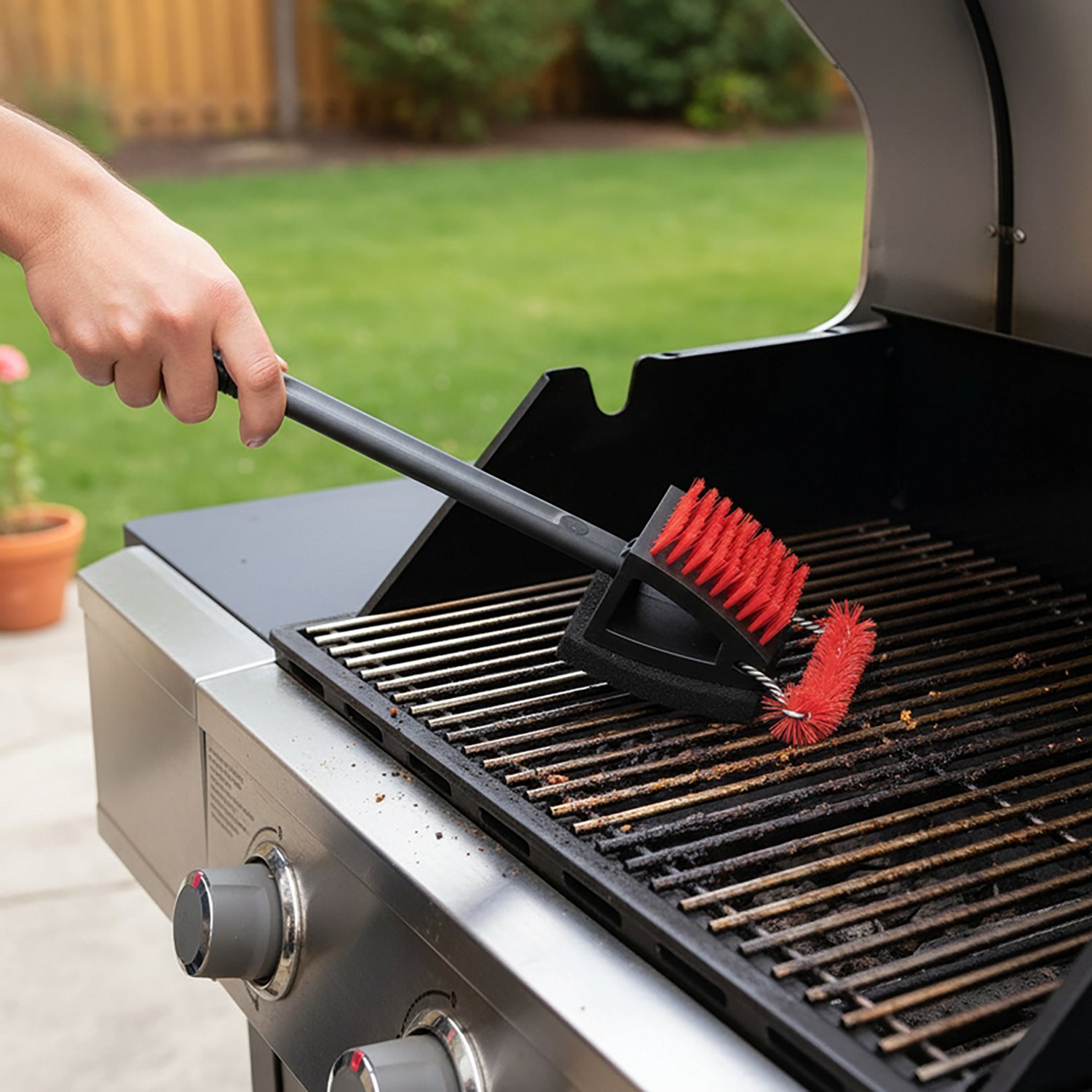 Mr. Bar-B-Q Oversized Triple Action Dual Grill Brush                                                                             - view number 5