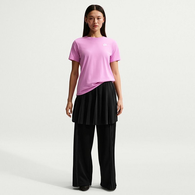 Nike Womens Crew Neck Short Sleeve Active T-Shirt, Medium, Purple
