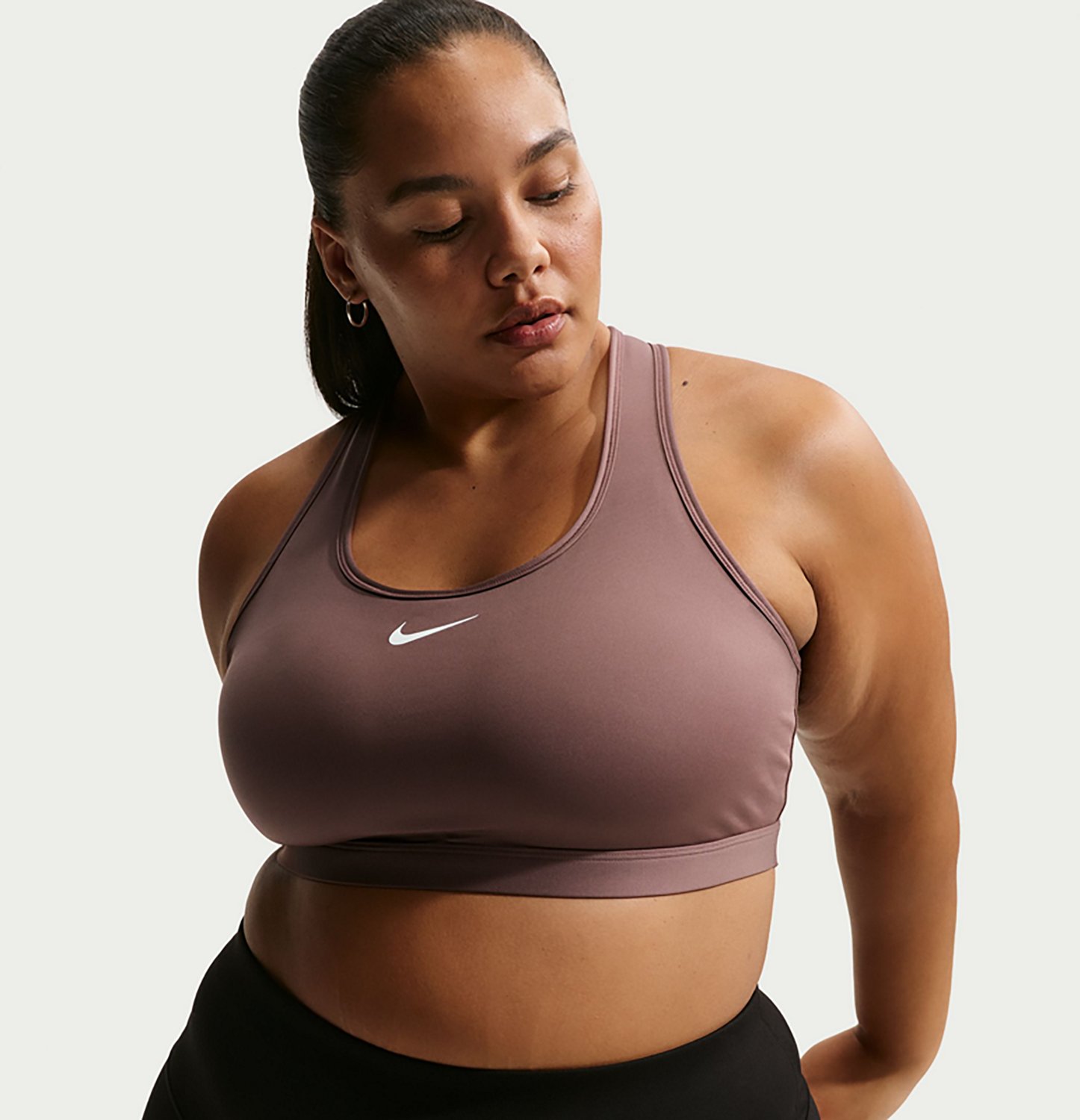 Nike Women's Dri-FIT Swoosh Medium Support Plus Size Sports Bra - view number 3