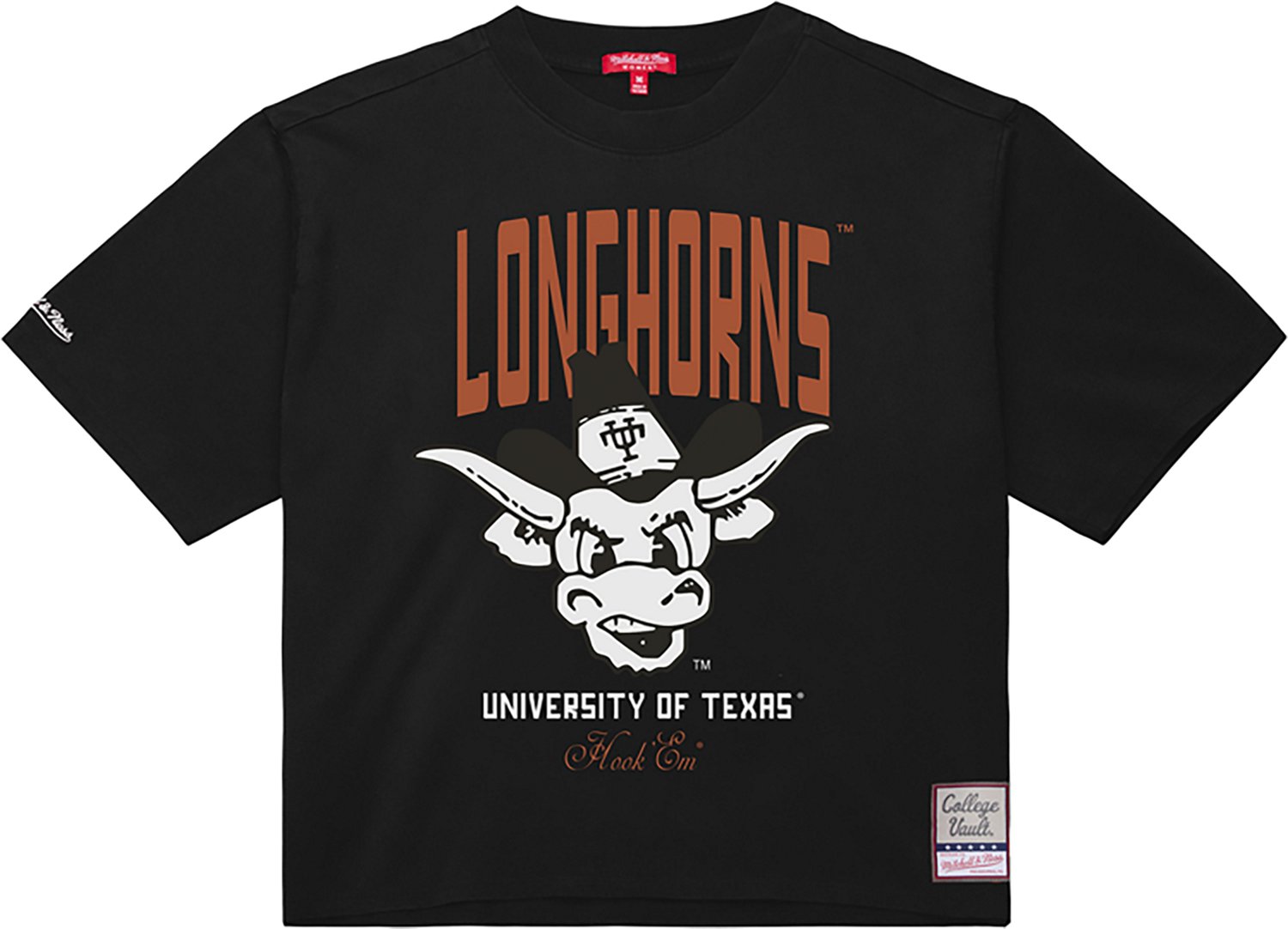 Mitchell & Ness Women's University of Texas Cropped Boxy Graphic T-shirt