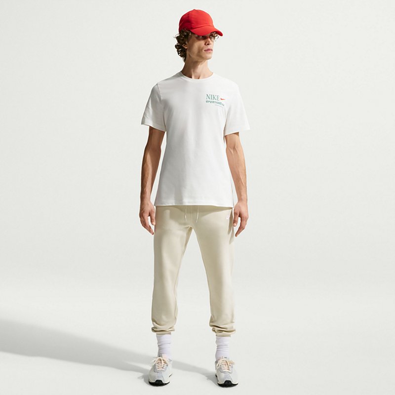 Nike Mens Crew Neck Short Sleeve Classic Fit Graphic T-Shirt, Large, White