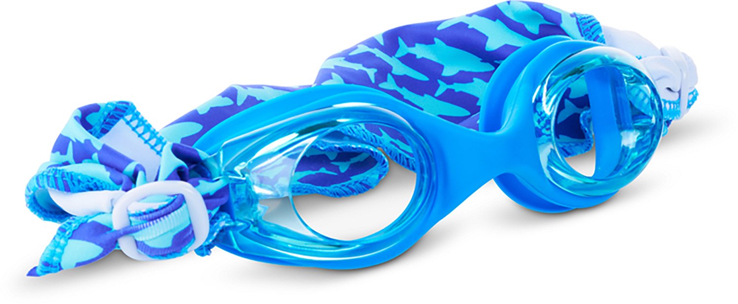 Aqua2ude Kids' Fabric Strap Shark Swim Goggles