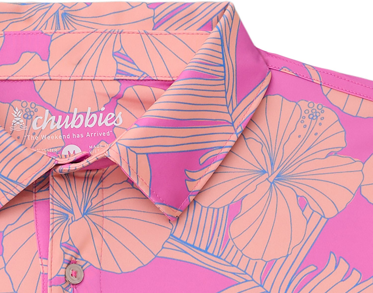 Chubbies Men's The Flamingo Flora Performance Polo Shirt - view number 2