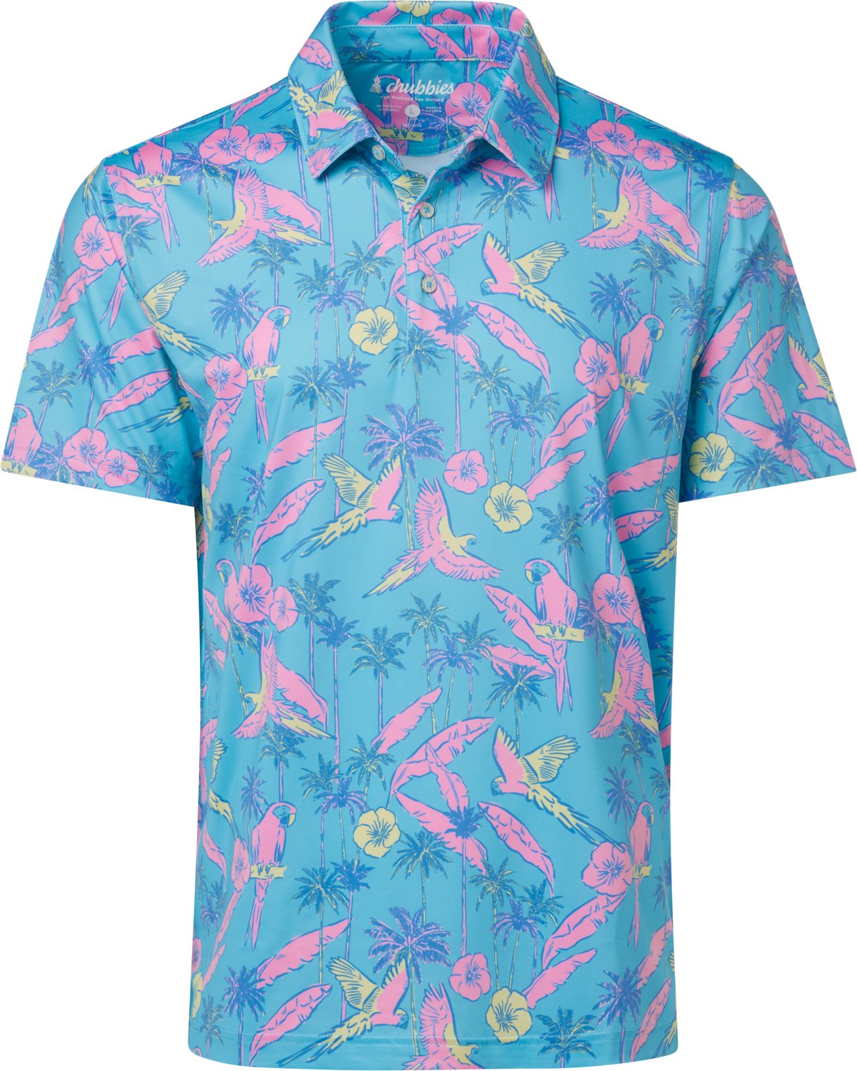 Chubbies Men's The Flock Party Performance Polo Shirt