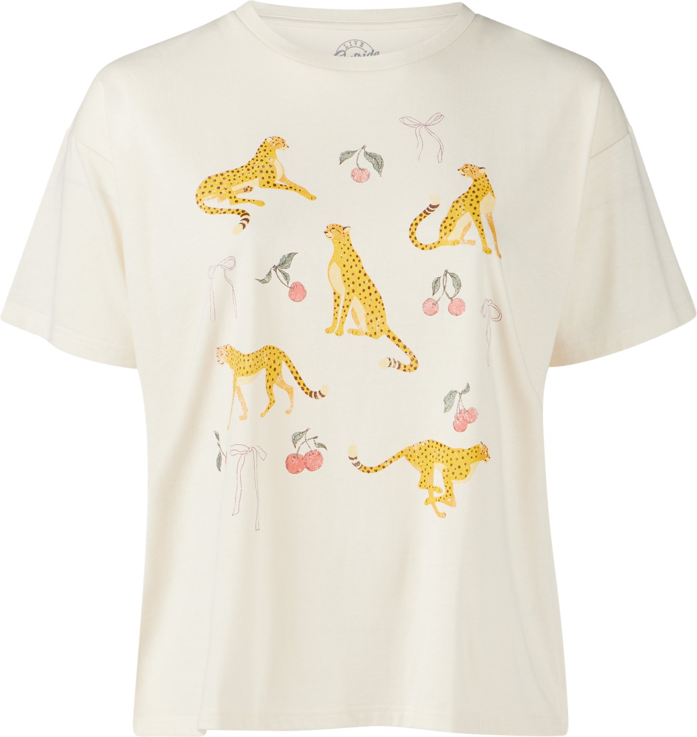 Live Outside the Limits Women's Cheetah + Bows Graphic T-shirt